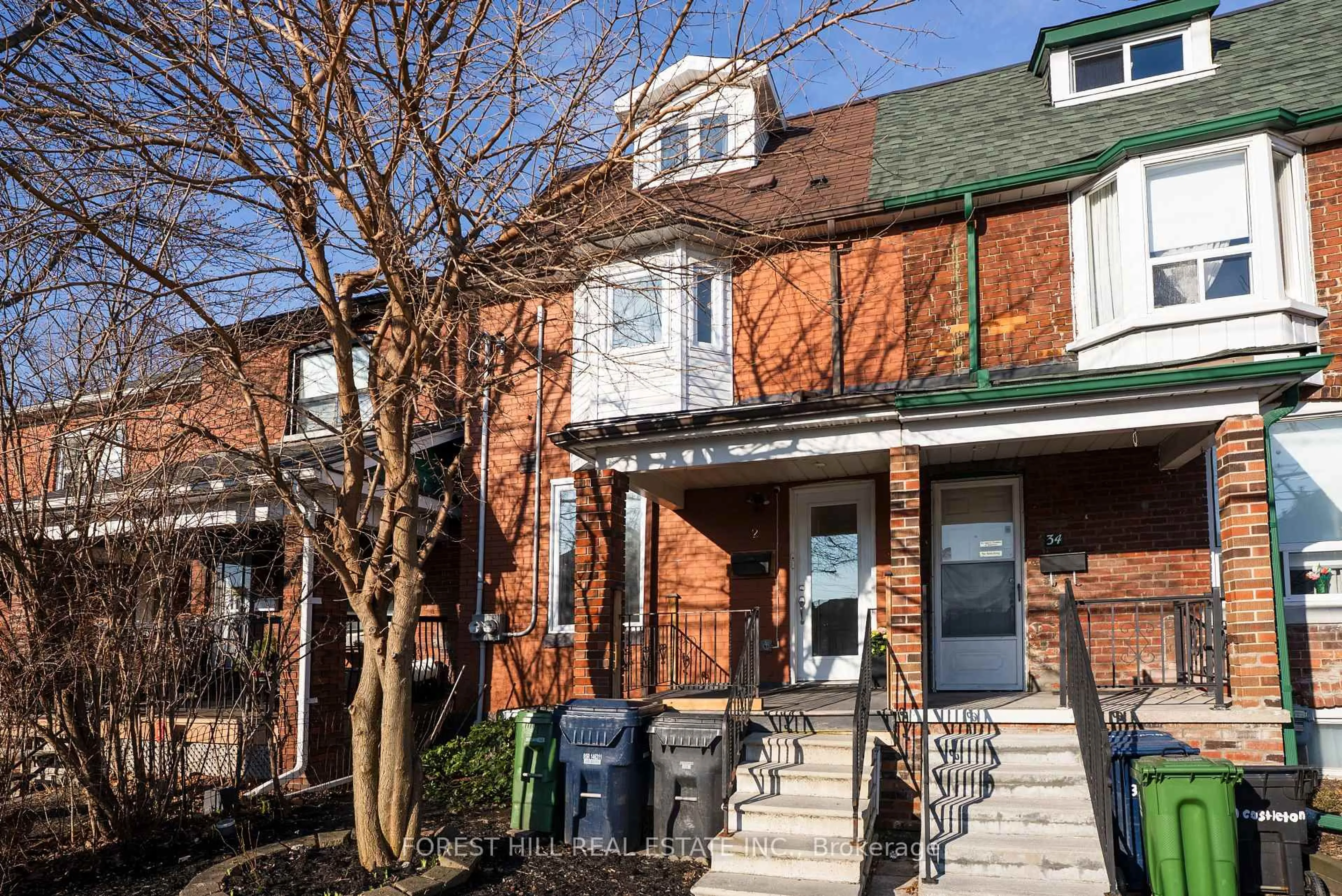 Home with brick exterior material, street for 32 Castleton Ave, Toronto Ontario M6N 3Z5