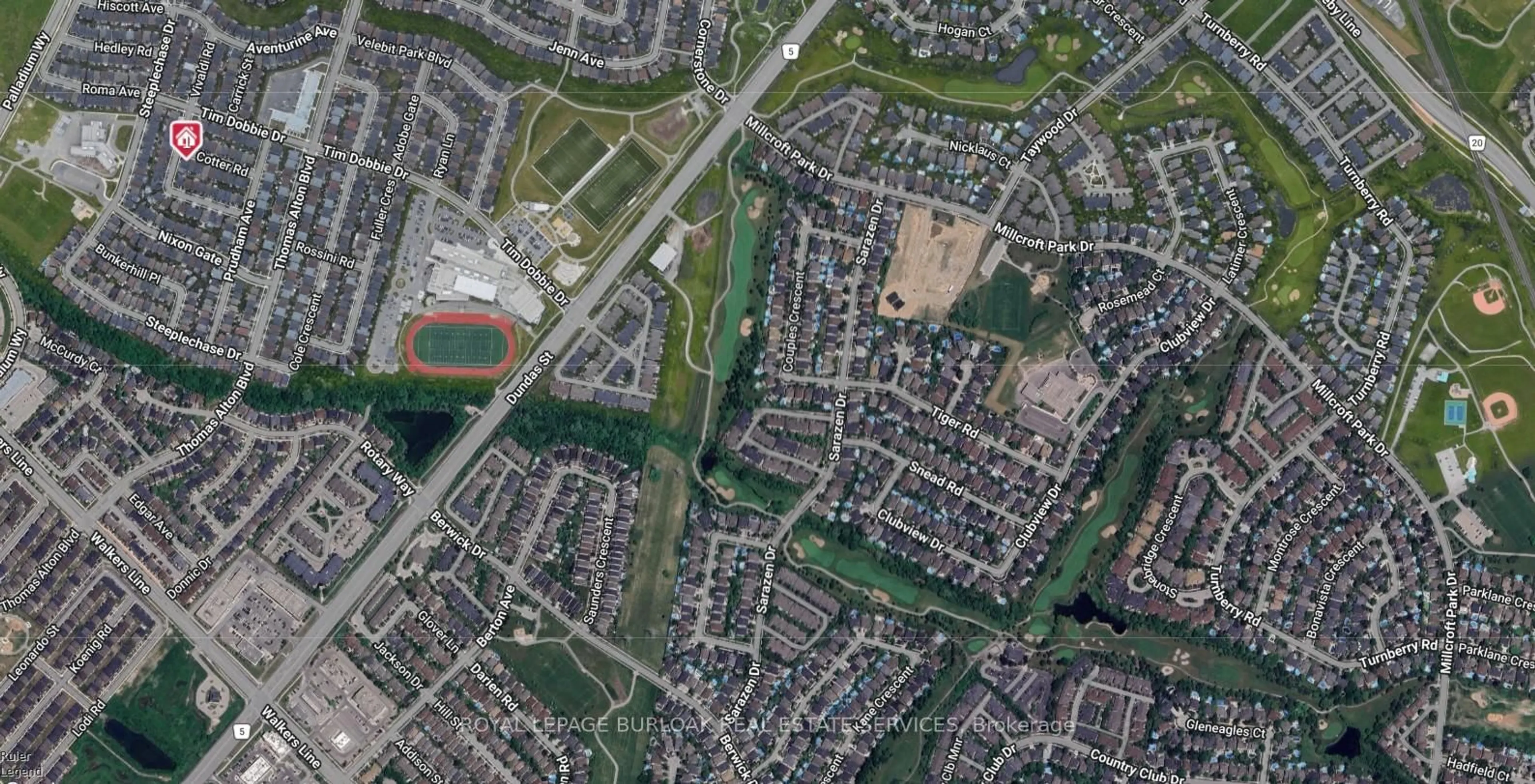 Picture of a map for 3200 Cotter Rd, Burlington Ontario L7M 0N4