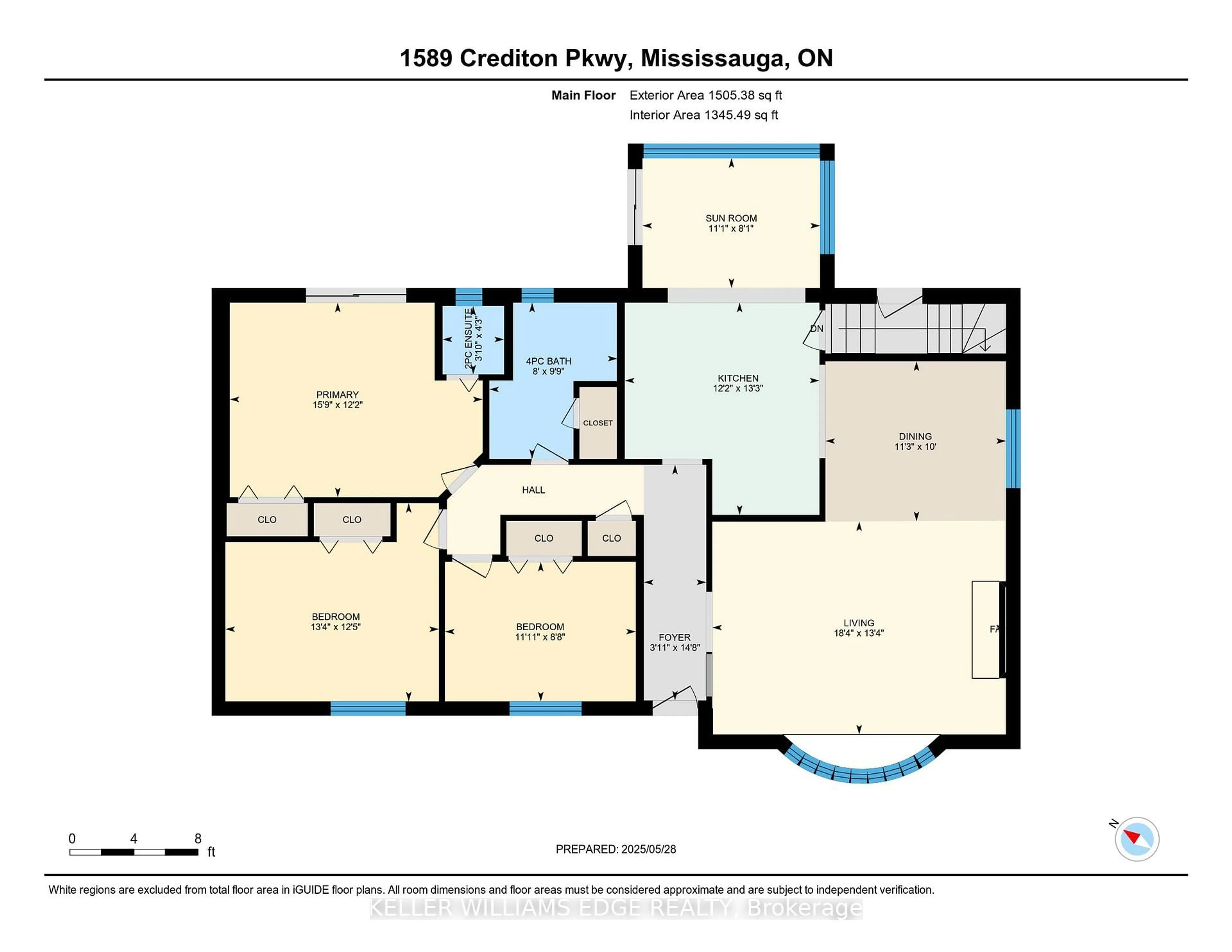 Floor plan for 1589 Crediton Pkwy, Mississauga Ontario L5G 3X2