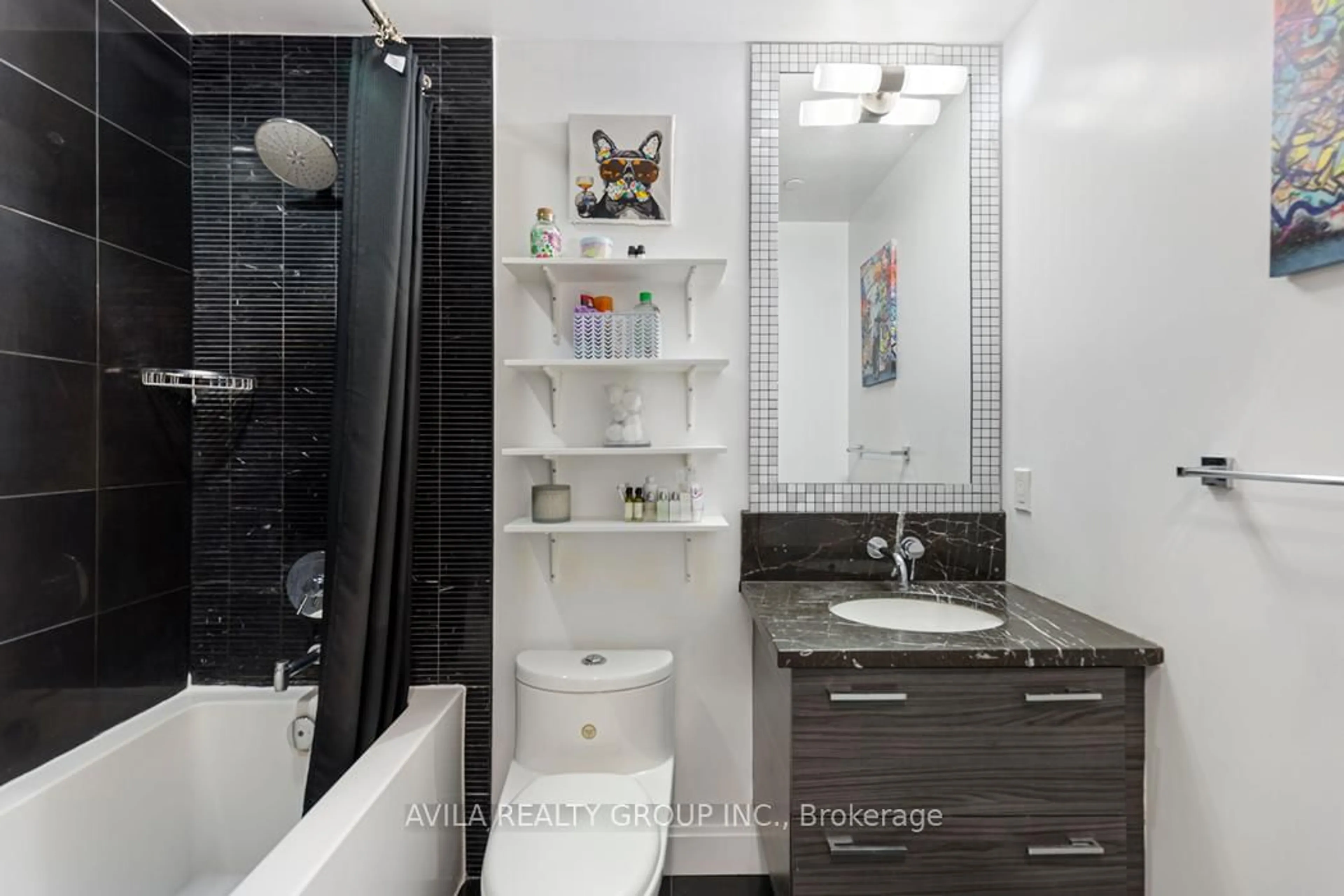 Contemporary bathroom, ceramic/tile floor for 33 Shore Breeze Dr #1707, Toronto Ontario M8V 0G1