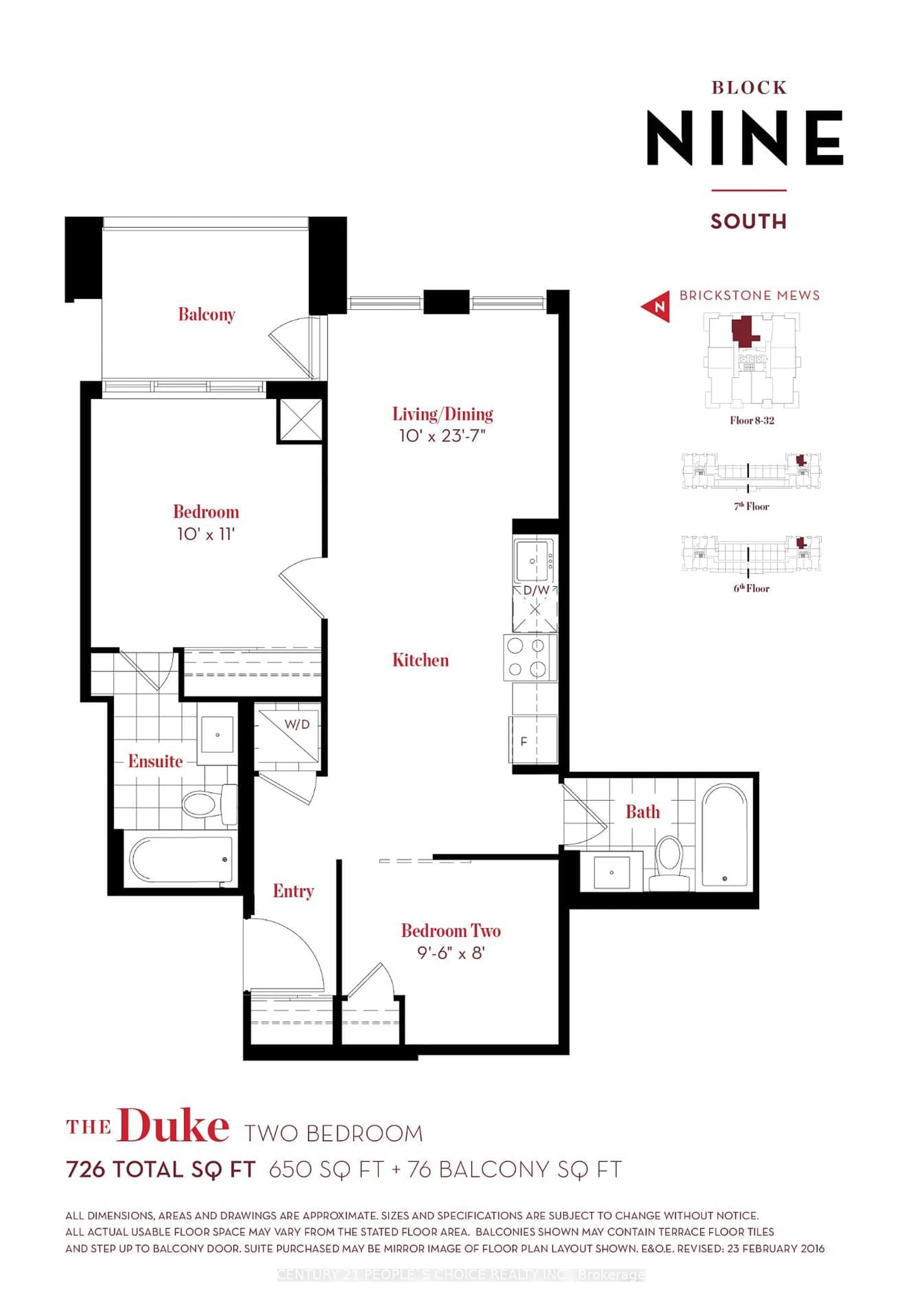 Floor plan for 4055 Parkside Village Dr #2516, Mississauga Ontario L5B 0K8