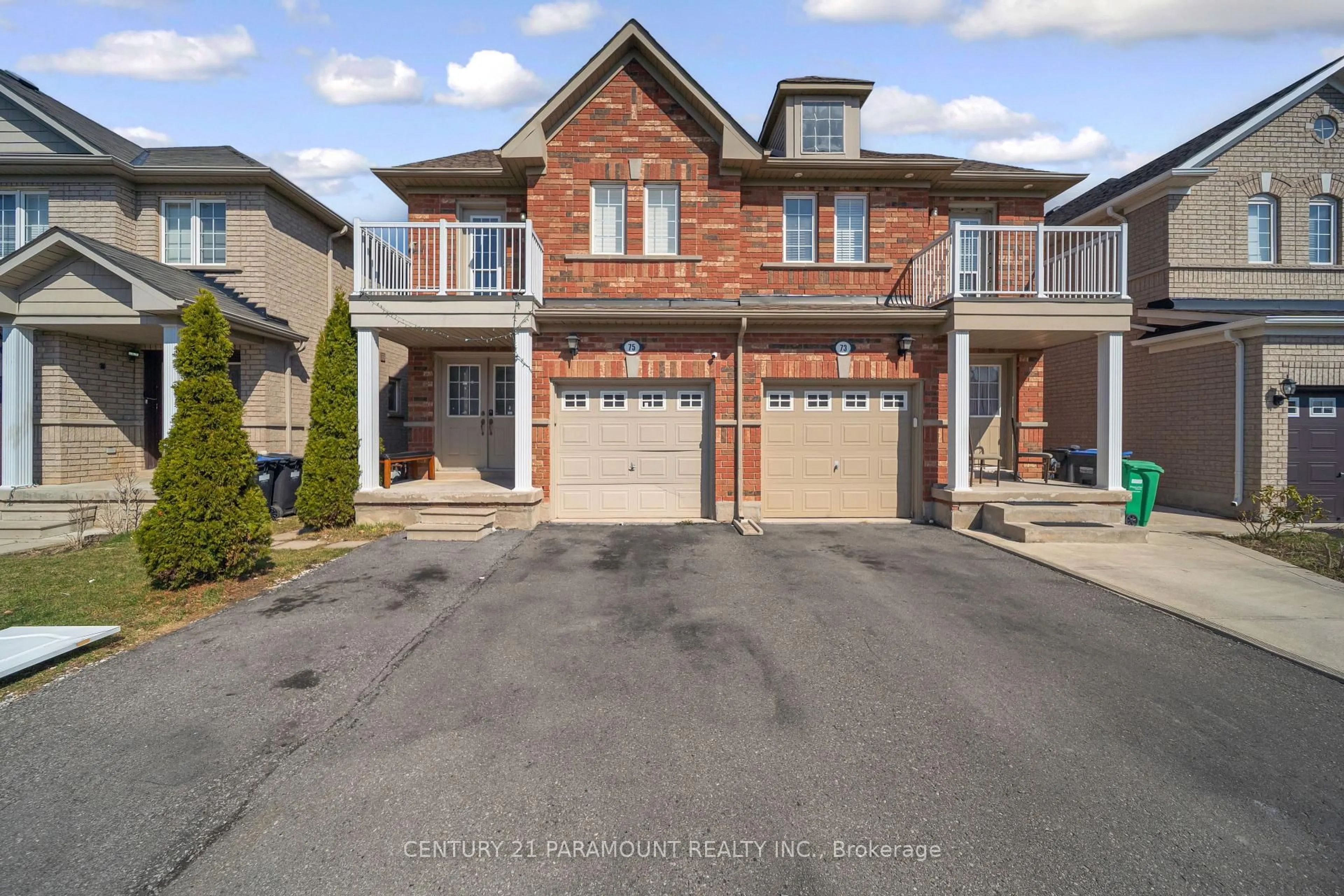 Home with brick exterior material, street for 75 Crystal Glen Cres, Brampton Ontario L6X 0K5