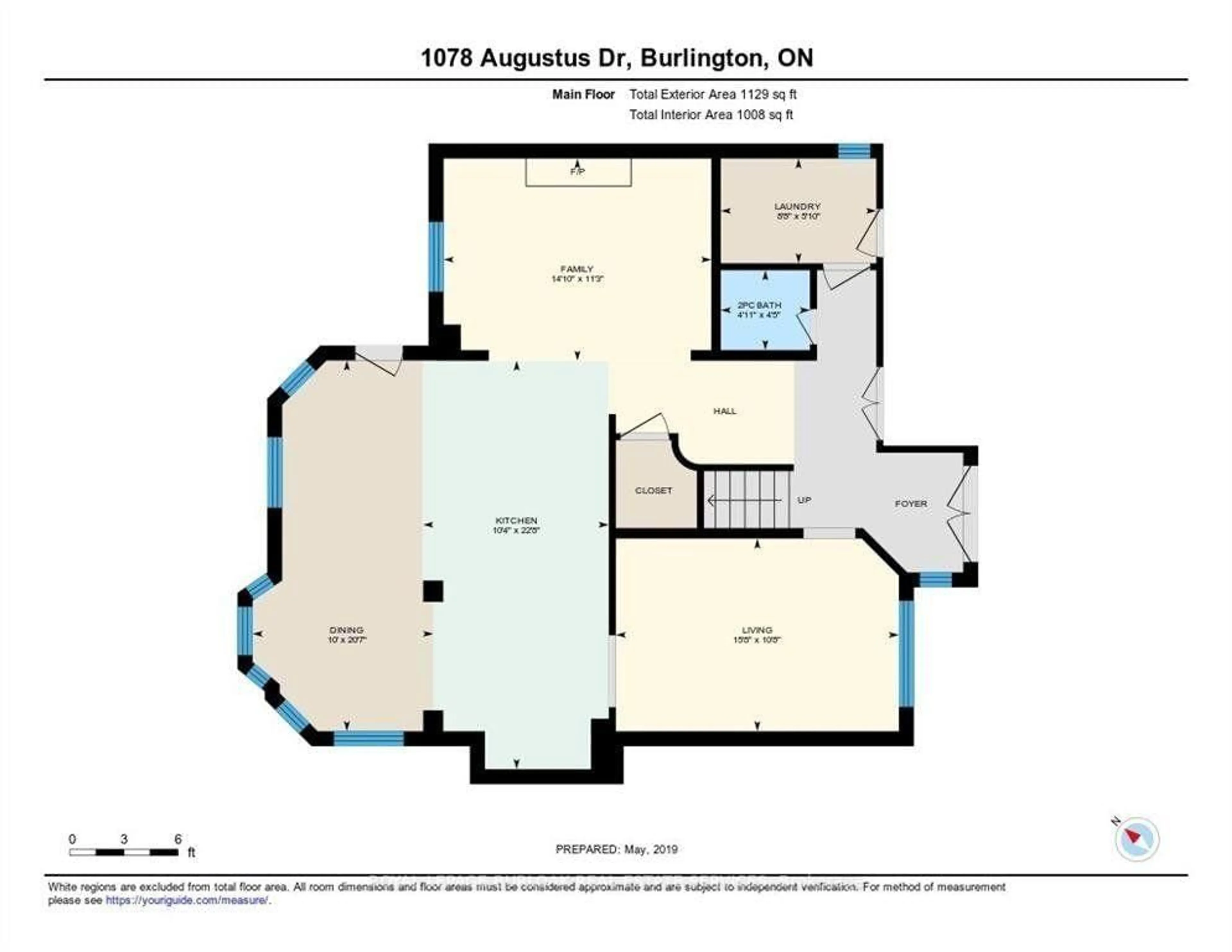Floor plan for 1078 Augustus Dr, Burlington Ontario L7S 2L1