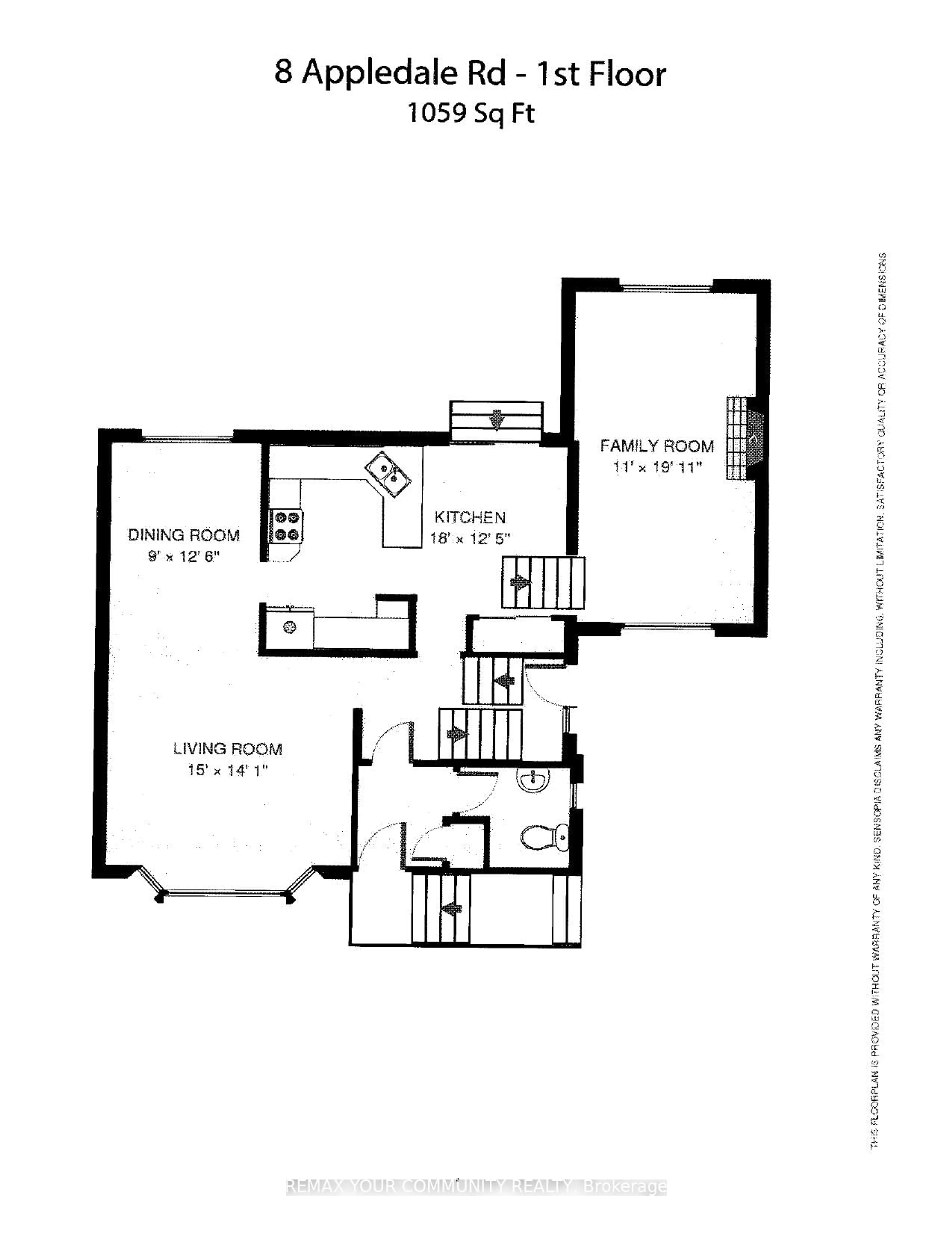 Floor plan for 8 Appledale Rd, Toronto Ontario M9B 5G4