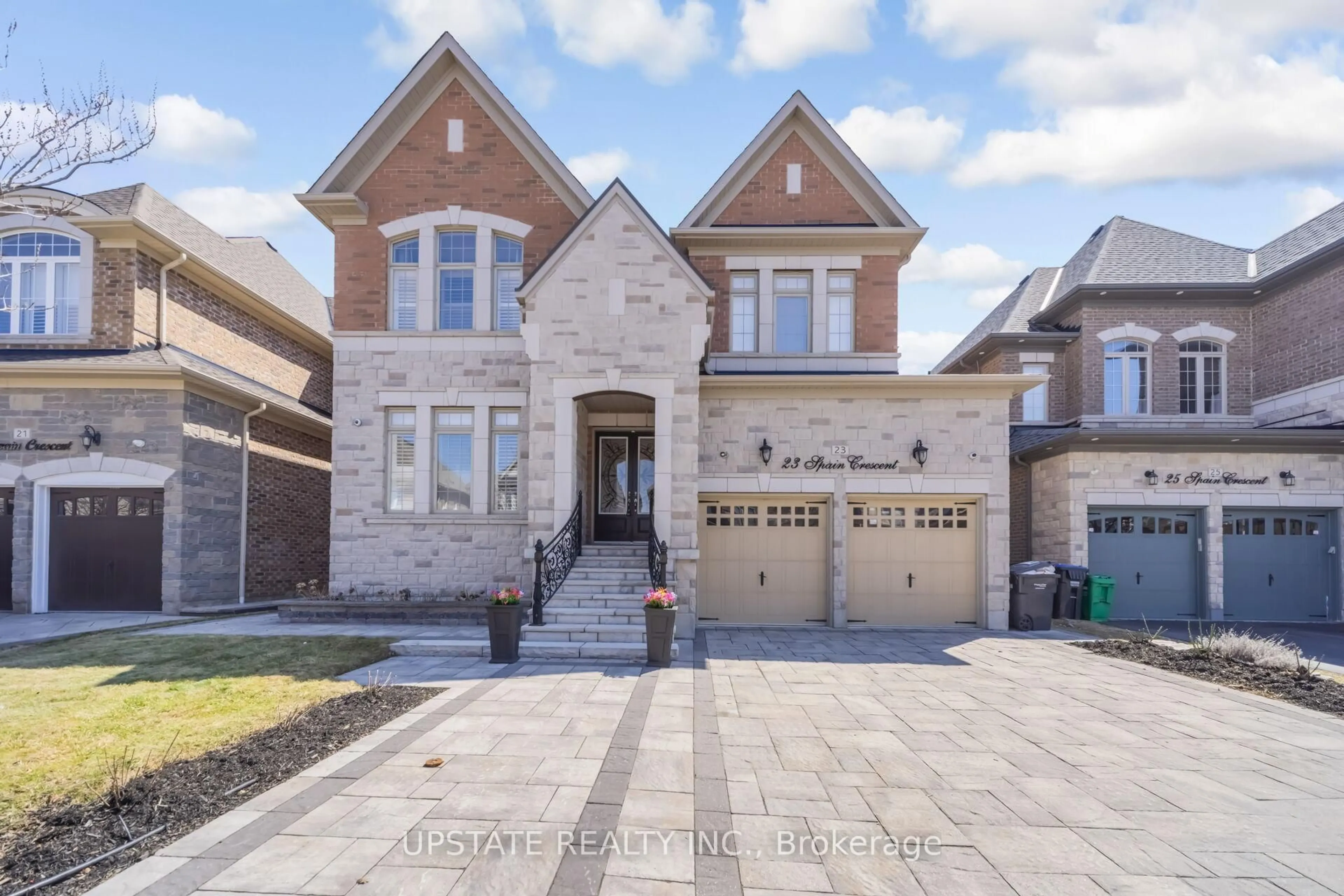 Home with brick exterior material, street for 23 Spain Cres, Brampton Ontario L6P 4G8