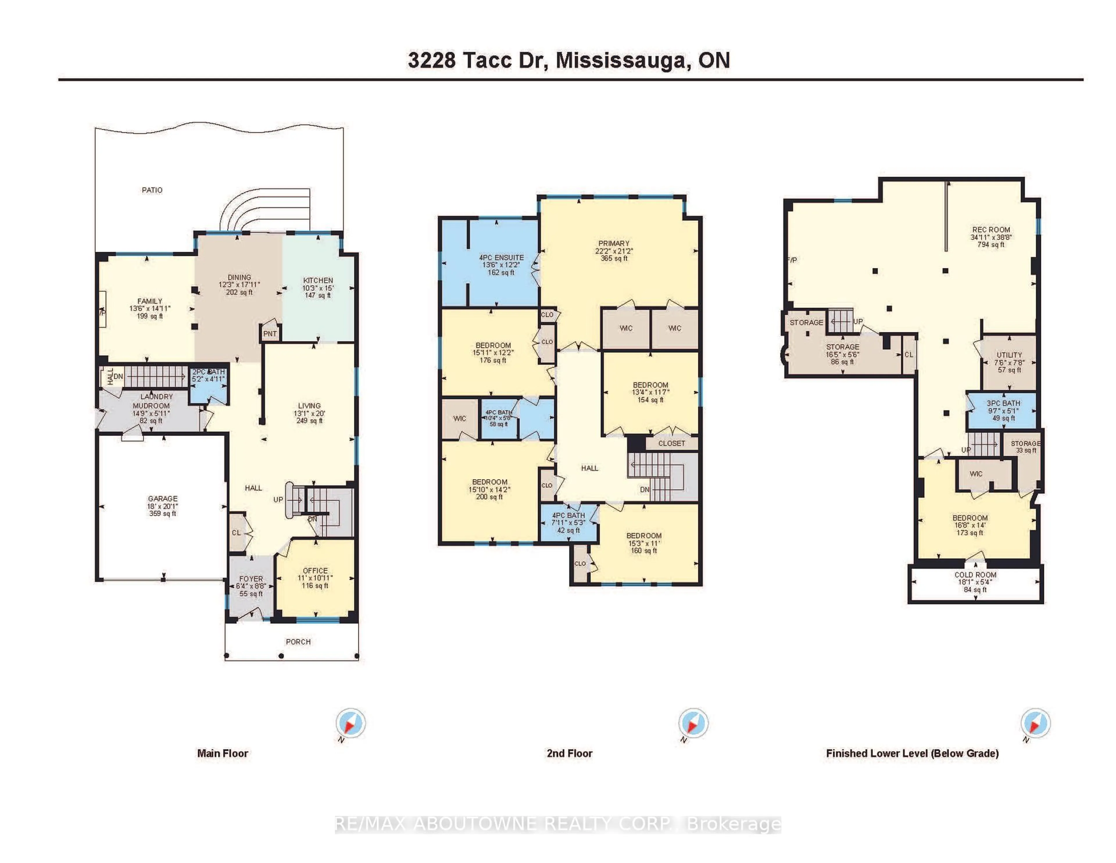 Floor plan for 3228 Tacc Dr, Mississauga Ontario L6M 0H3
