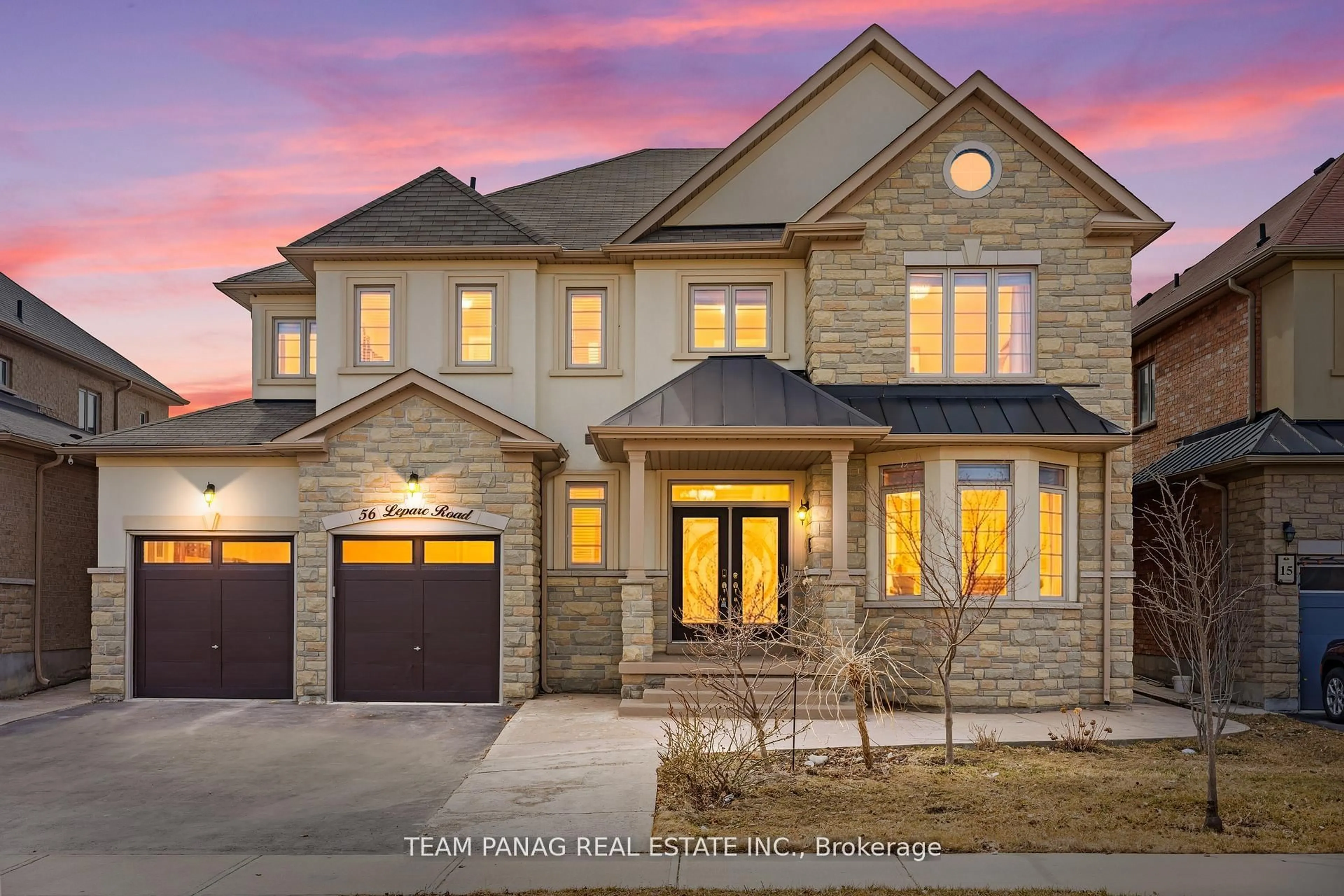 Home with brick exterior material, street for 56 Leparc Rd, Brampton Ontario L6P 2K7