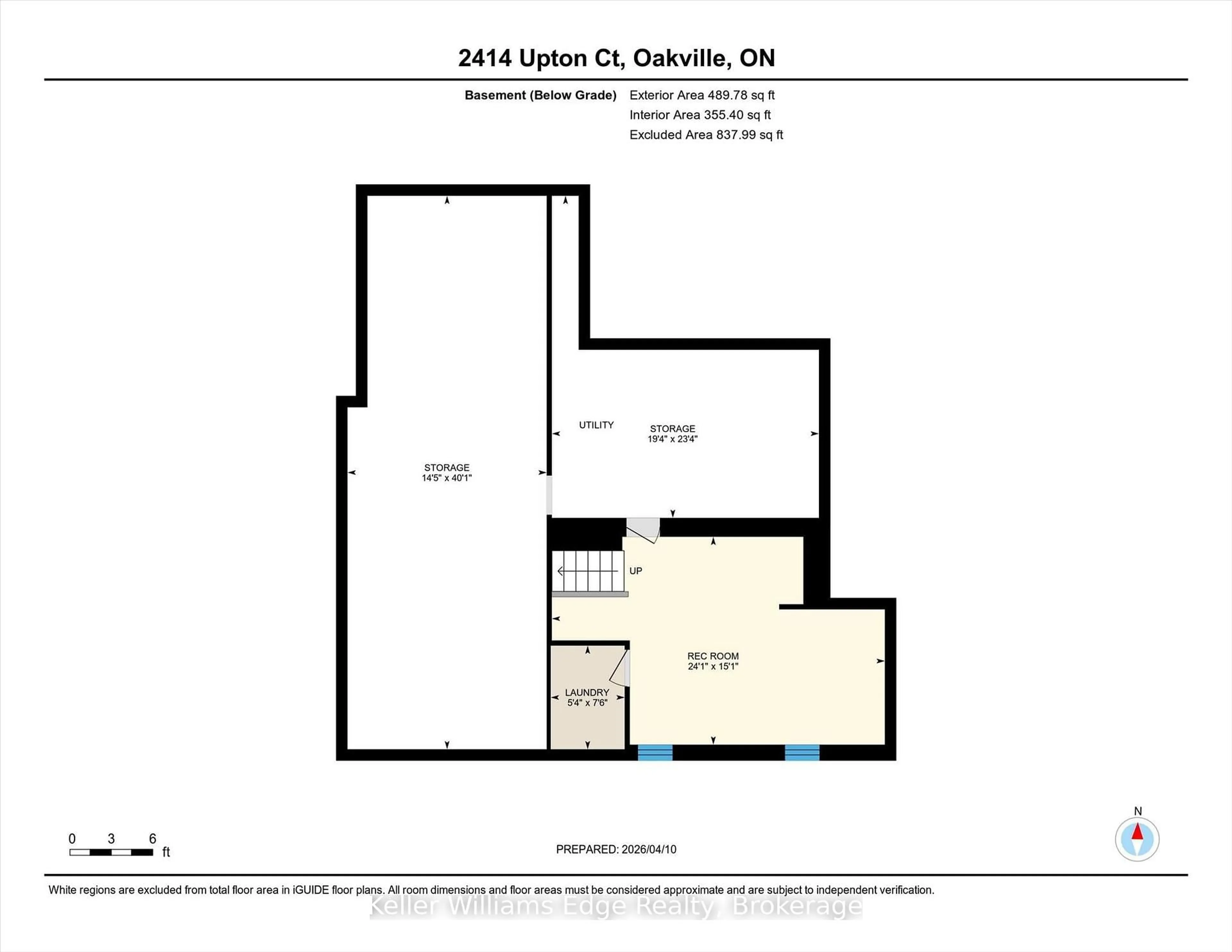 Floor plan for 2414 Upton Crt, Oakville Ontario L6L 5E4