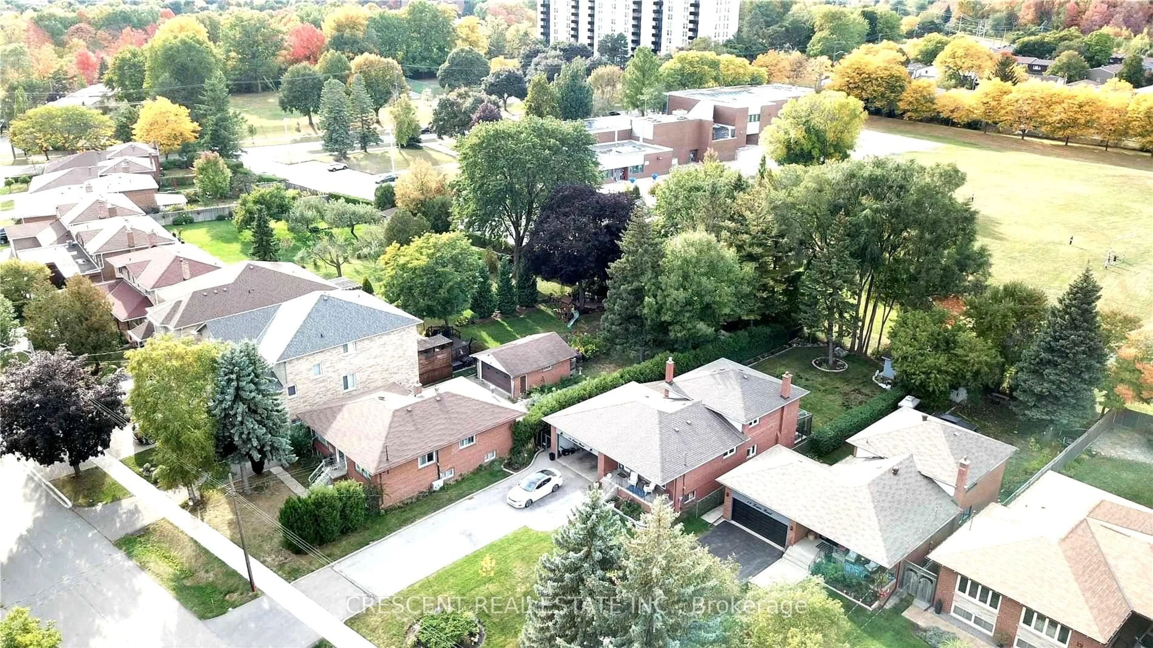 A pic from outside/outdoor area/front of a property/back of a property/a pic from drone, city buildings view from balcony for 18 Laver Rd, Toronto Ontario M9C 3K5