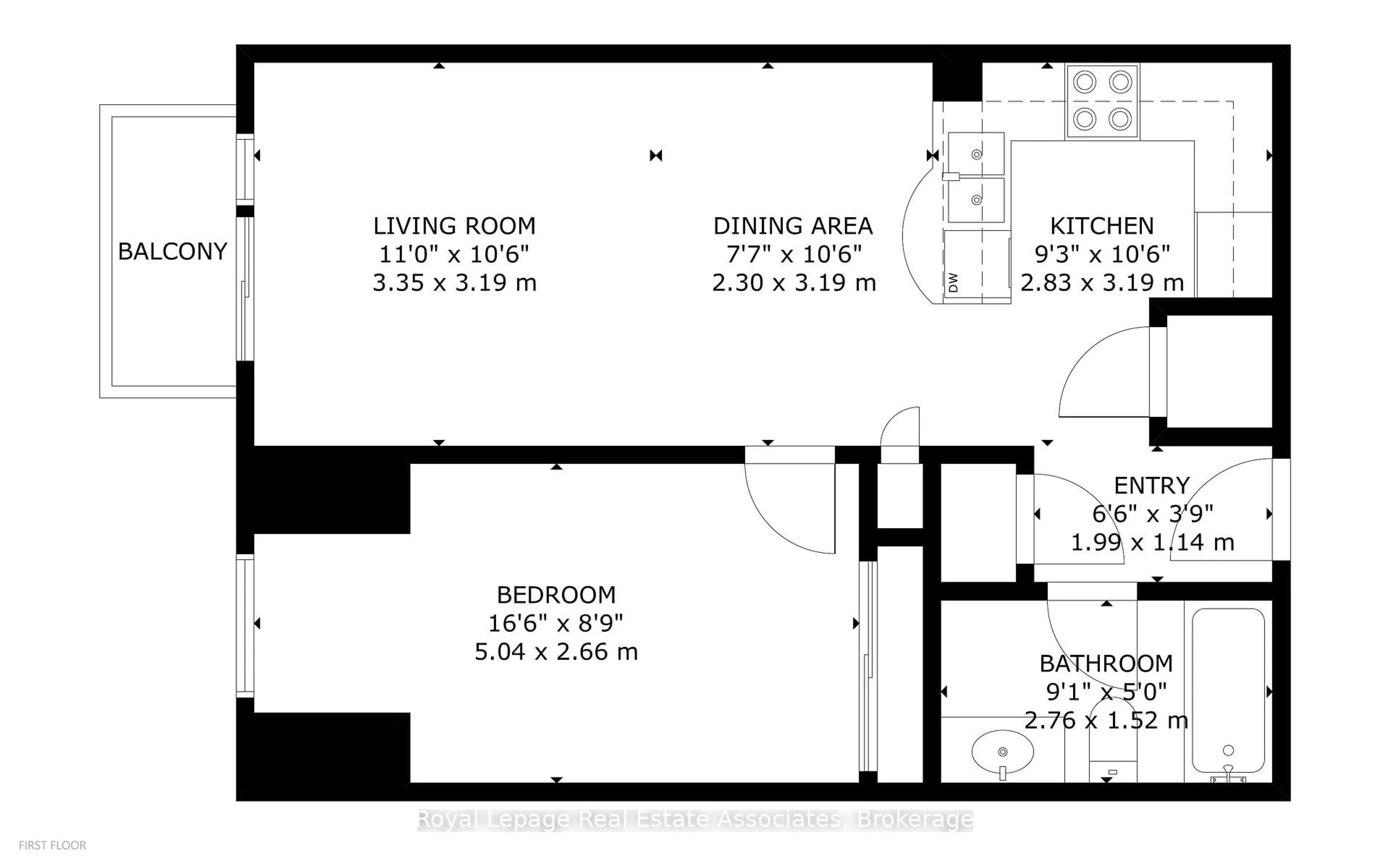 Floor plan for 330 Princess Royal Dr #319, Mississauga Ontario L5B 4P7