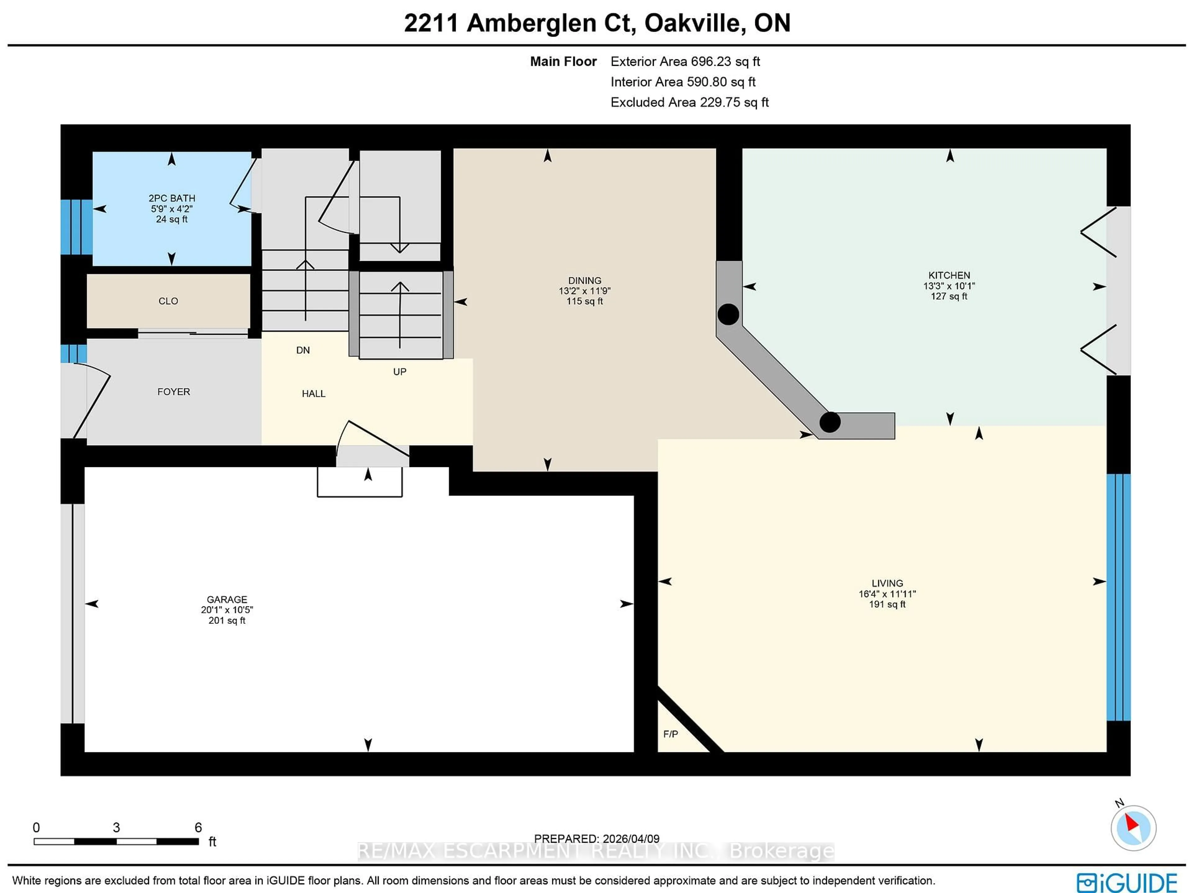 Floor plan for 2211 AMBERGLEN Crt, Oakville Ontario L6M 4W8