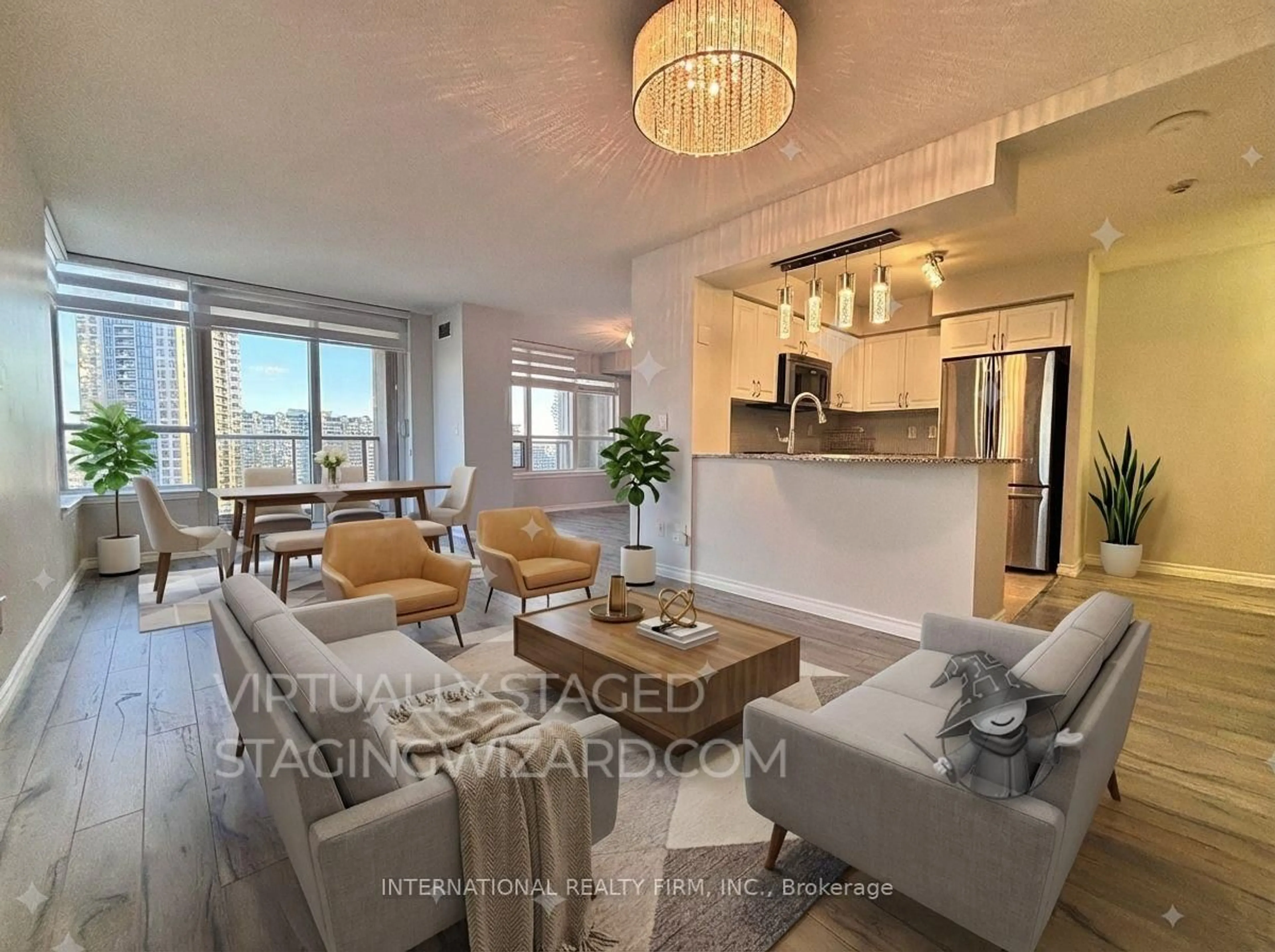 Living room with furniture, unknown for 4080 Living Arts Dr #1511, Mississauga Ontario L5B 4N3