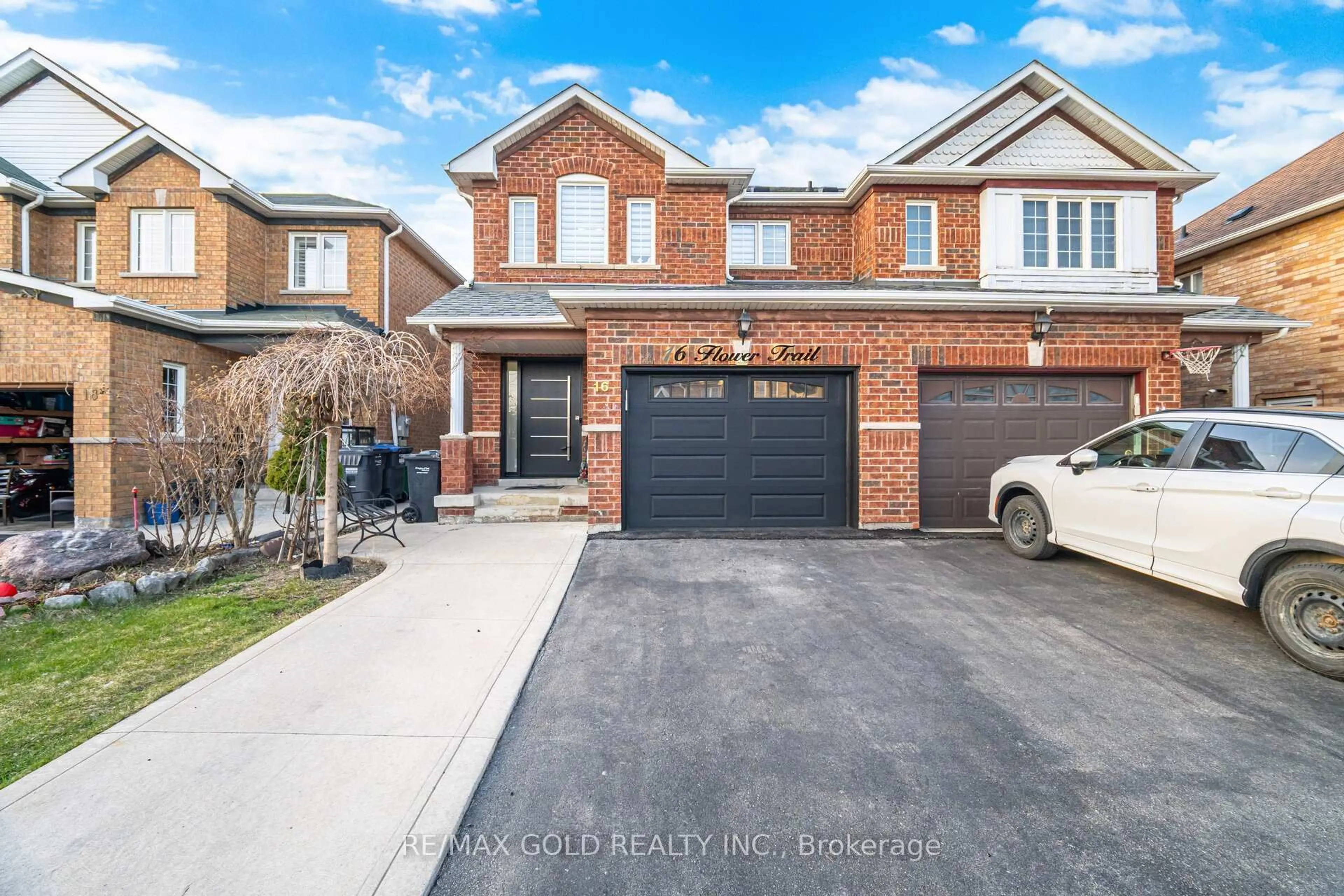 Home with brick exterior material, street for 16 Flower Tr, Brampton Ontario L6P 1P1