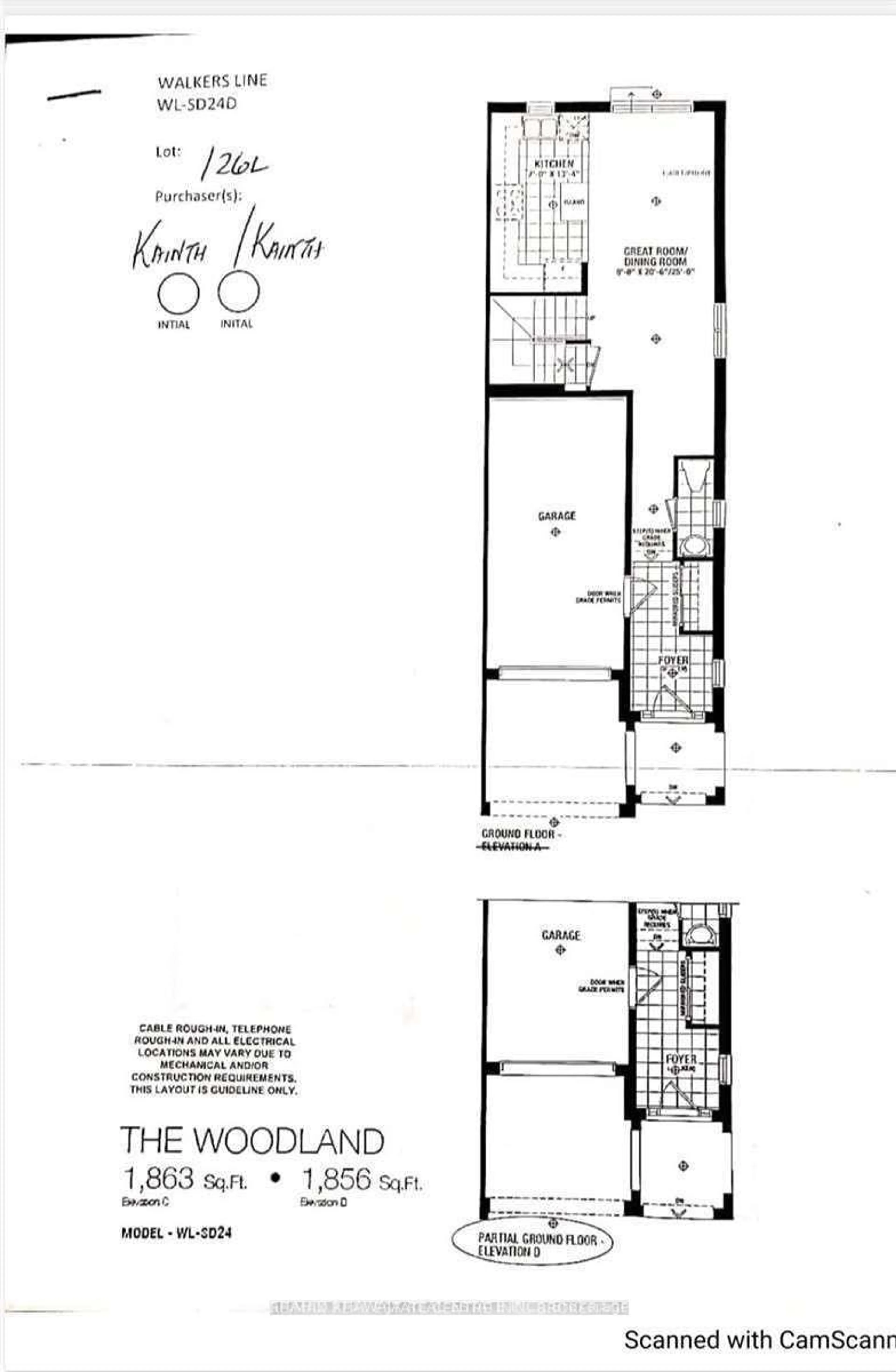 Floor plan for 3948 Leonardo St, Burlington Ontario L7M 0Z8