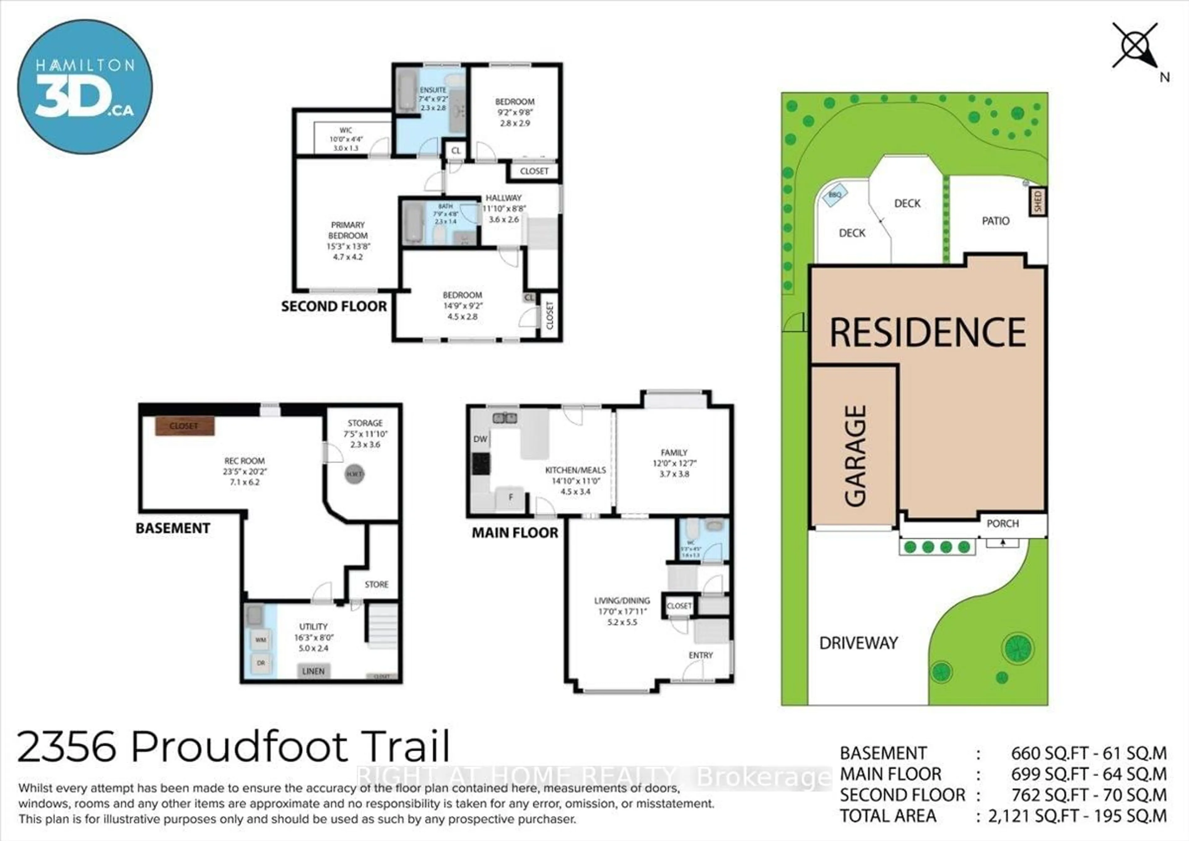 Floor plan for 2356 Proudfoot Tr, Oakville Ontario L6M 3Y2