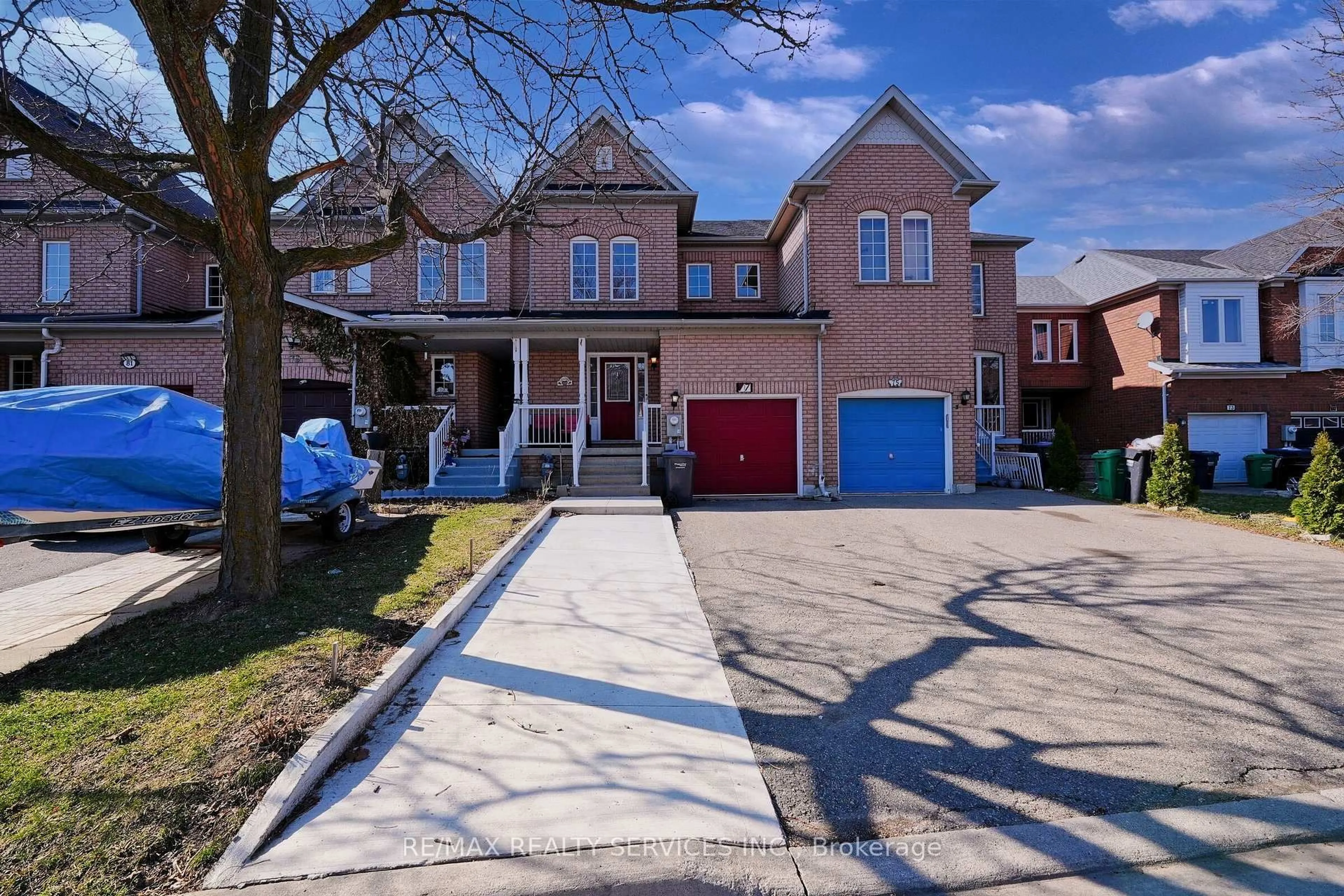 Home with brick exterior material, street for 77 Monaco Crt, Brampton Ontario L7A 1X5