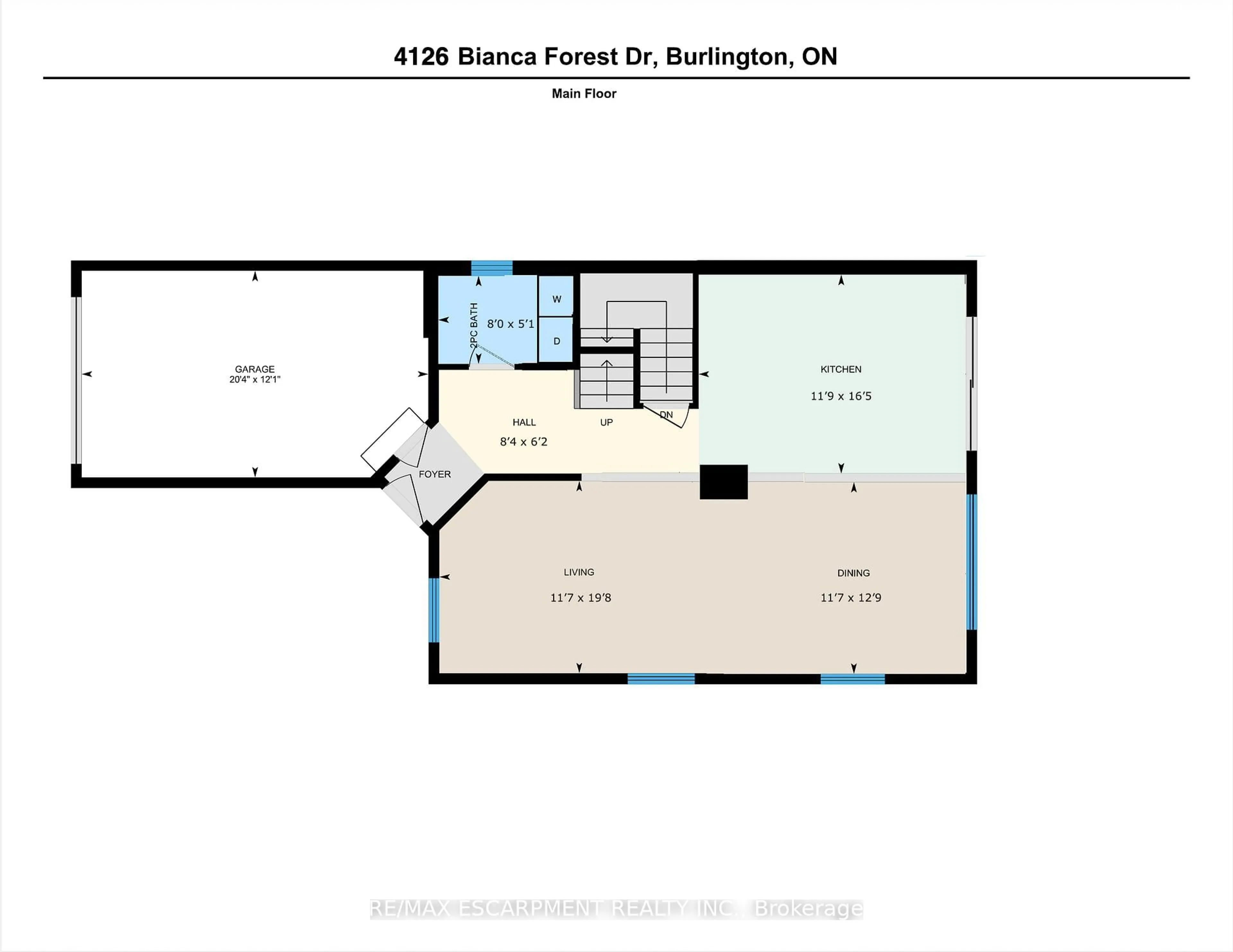 Floor plan for 4126 Bianca Forest Dr, Burlington Ontario L7M 4L5