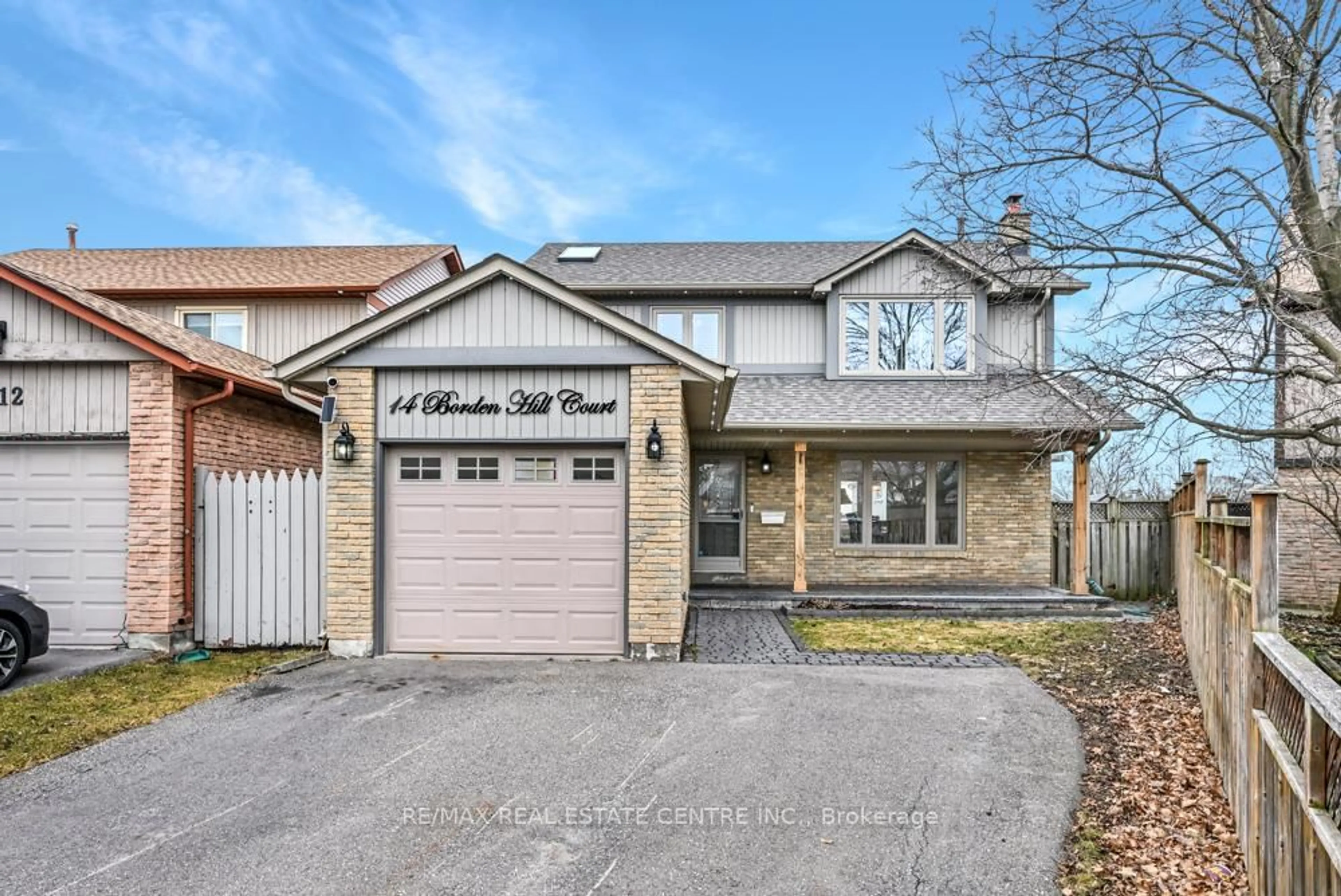 Home with brick exterior material, street for 14 Borden Hill Crt, Brampton Ontario L6S 3K7