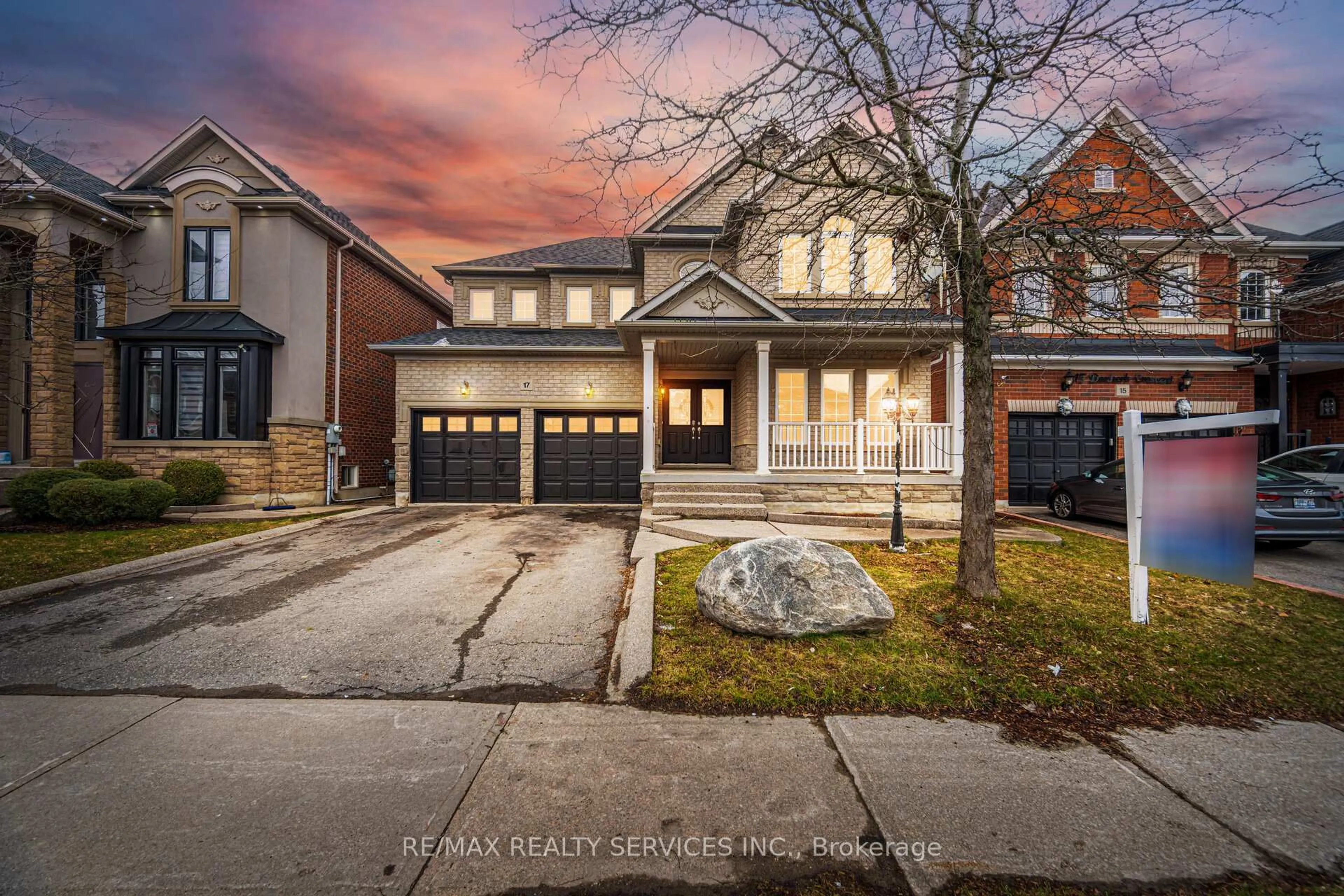 Home with brick exterior material, street for 17 Donherb Cres, Caledon Ontario L7C 1E3