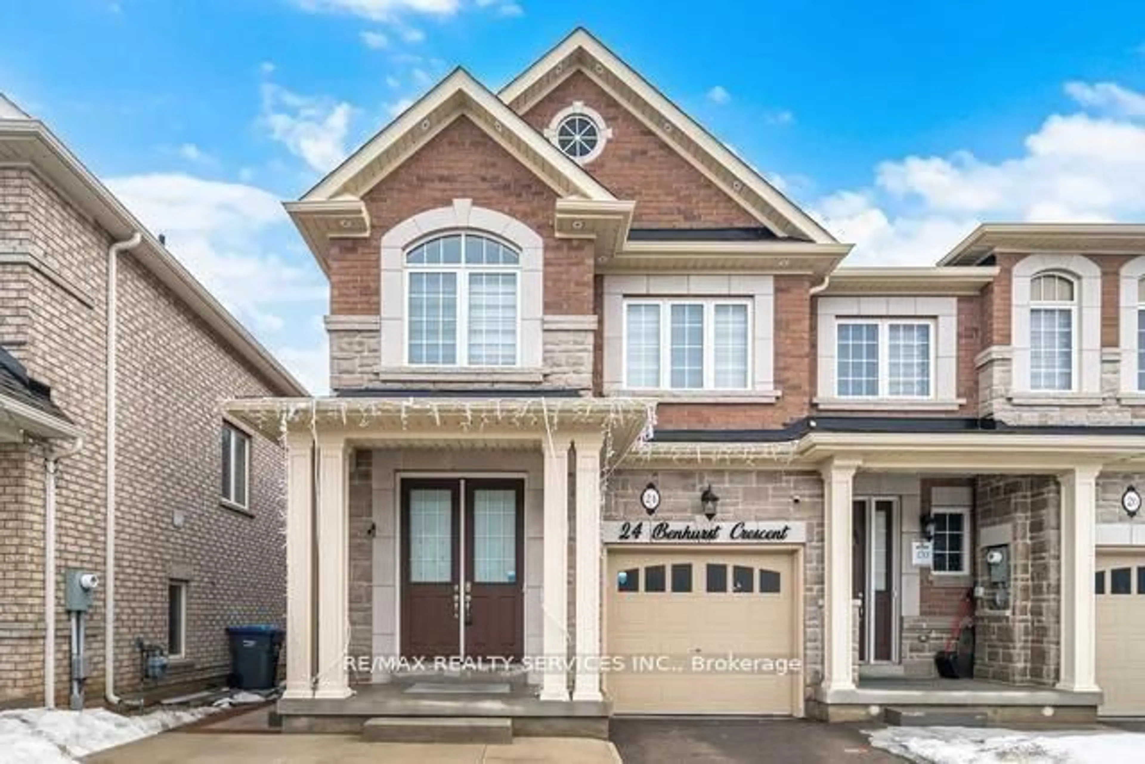 Home with brick exterior material, street for 24 Benhurst Cres, Brampton Ontario L7A 5A2
