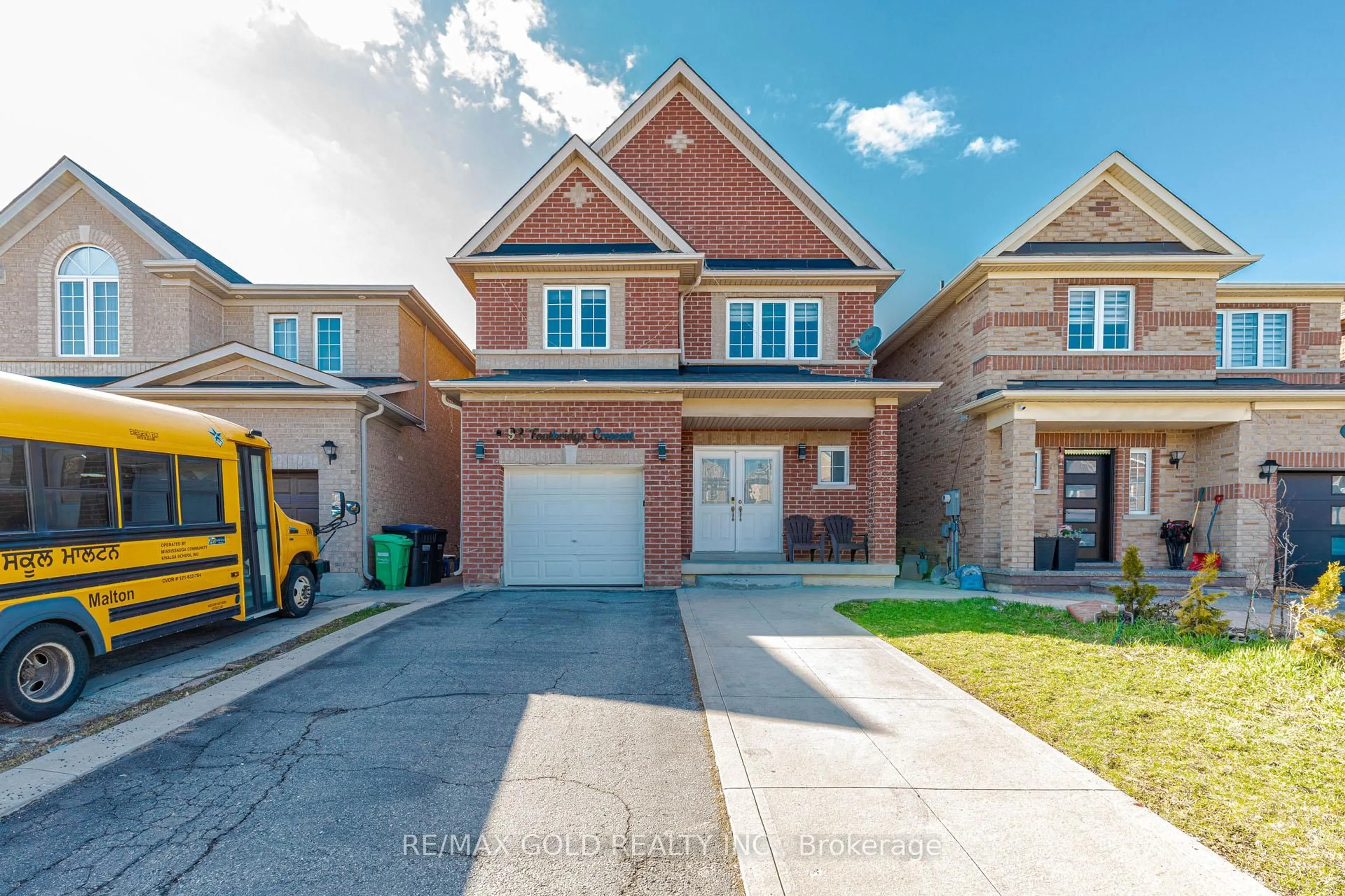 Home with brick exterior material, street for 93 Footbridge Cres, Brampton Ontario L6R 0T9