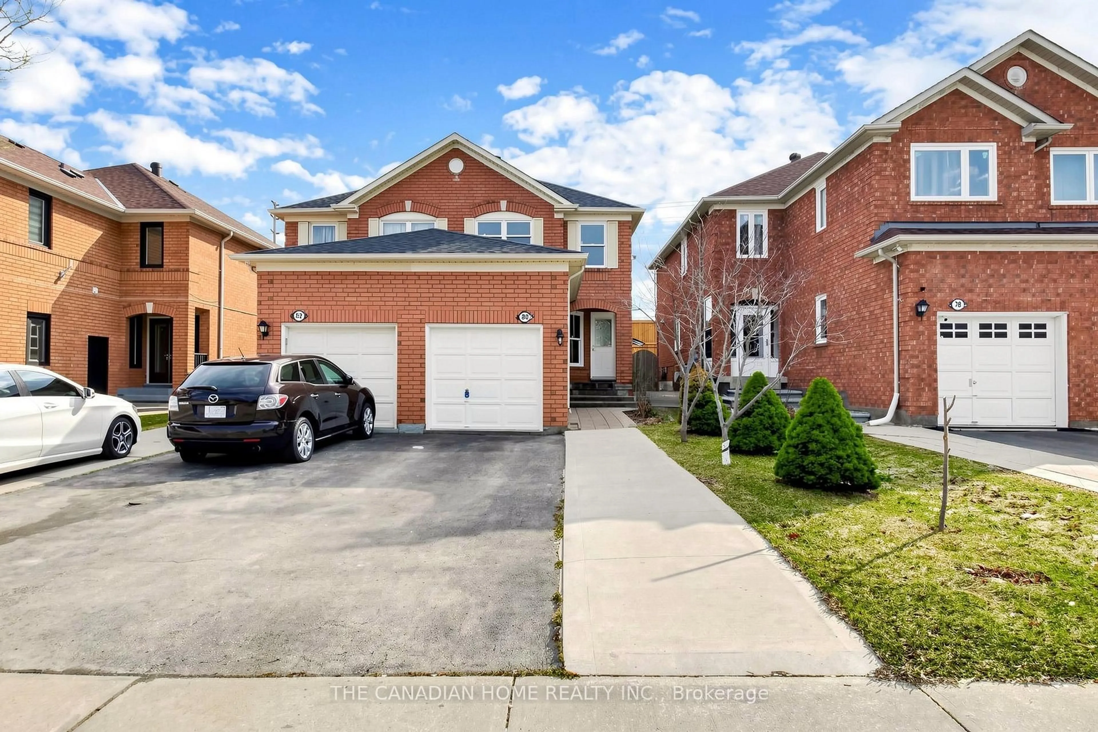 Home with brick exterior material, street for 80 Mt Ranier Cres, Brampton Ontario L6R 2L1