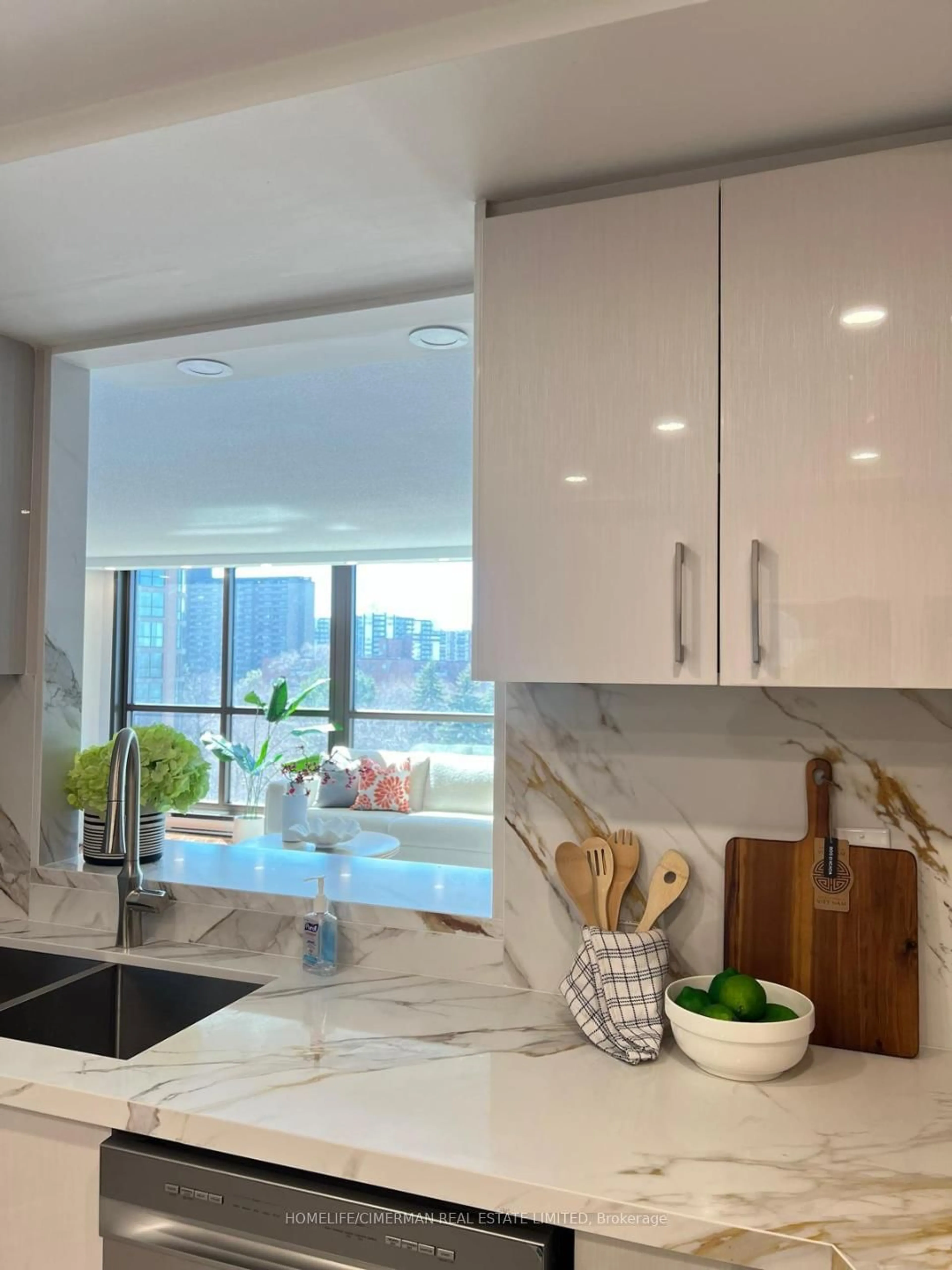 Contemporary kitchen, ceramic/tile floor for 2010 Islington Ave #601, Toronto Ontario M9P 3S8