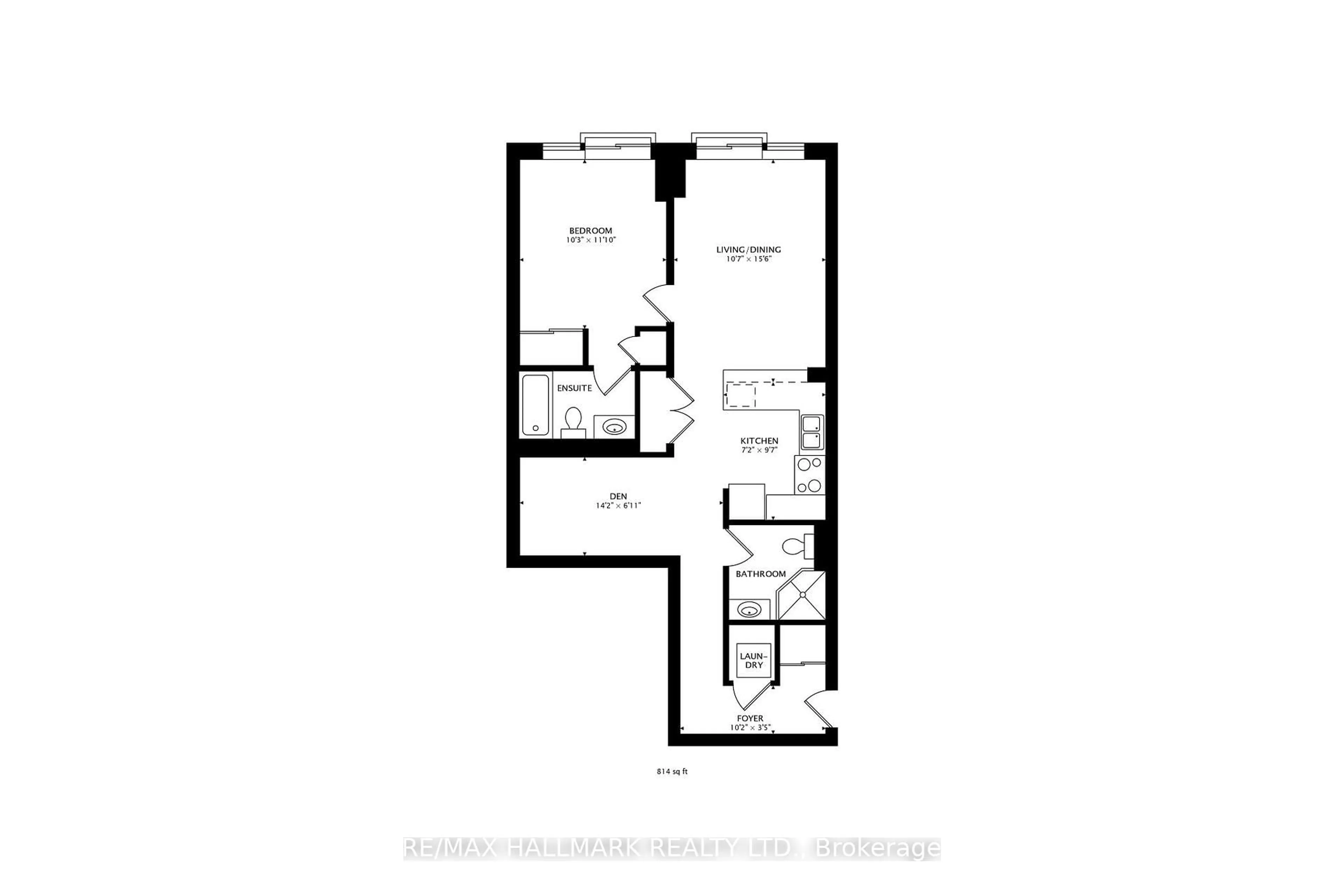 Floor plan for 3865 Lake Shore Blvd #1301, Toronto Ontario M8W 0A2