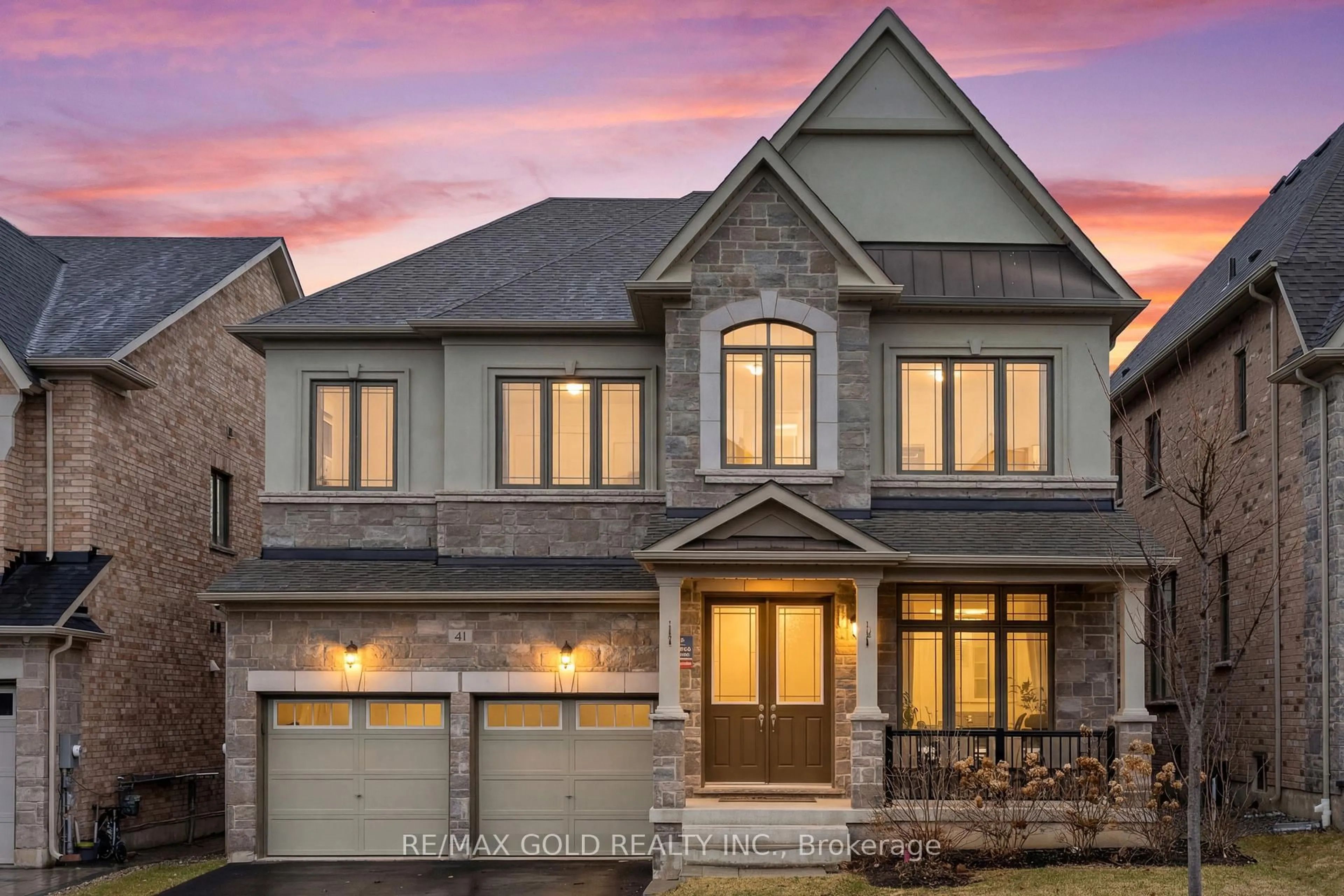 Home with brick exterior material, street for 41 Daisy Meadow Cres, Caledon Ontario L7C 4G3