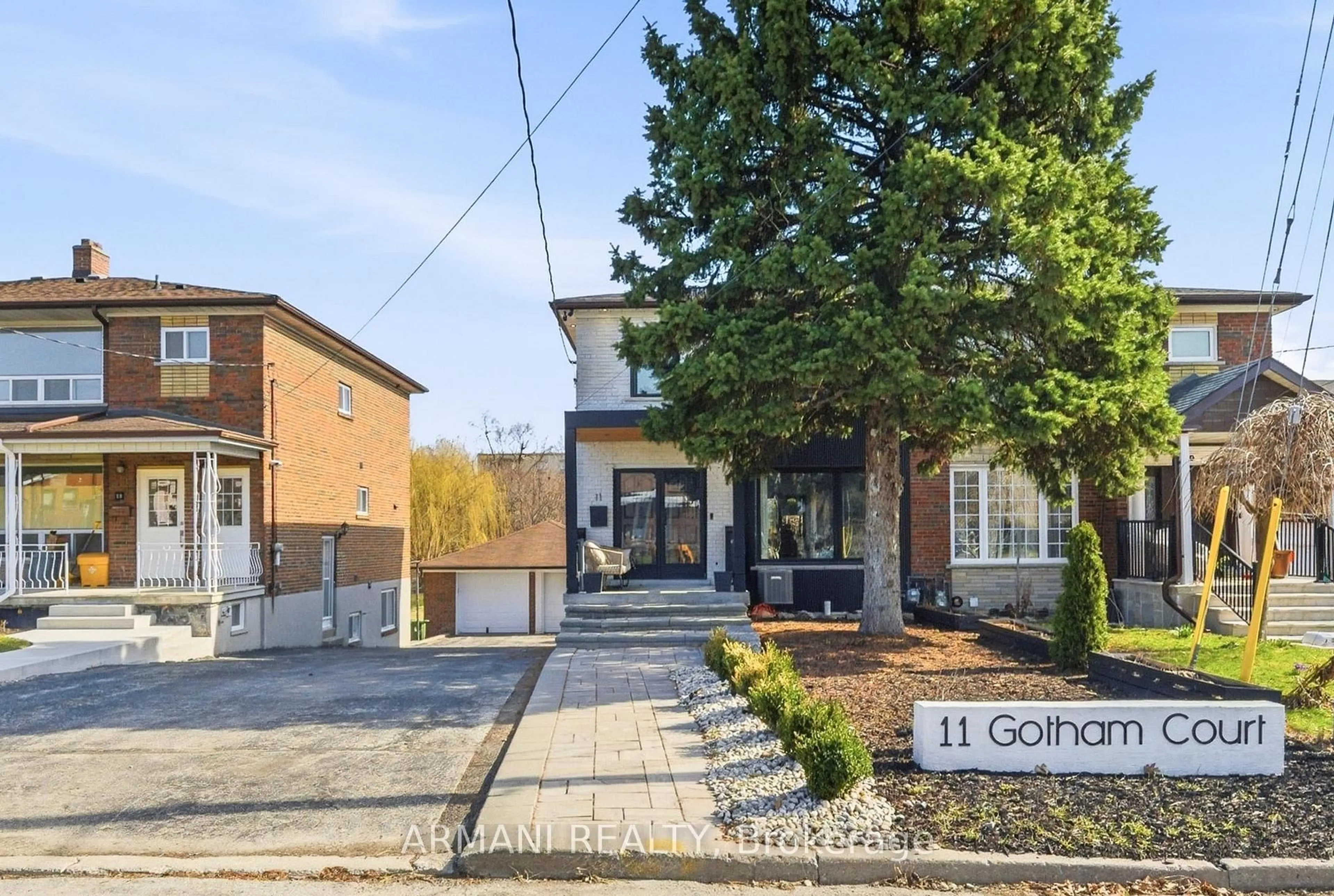 Home with brick exterior material, street for 11 Gotham Crt, Toronto Ontario M6M 2N9