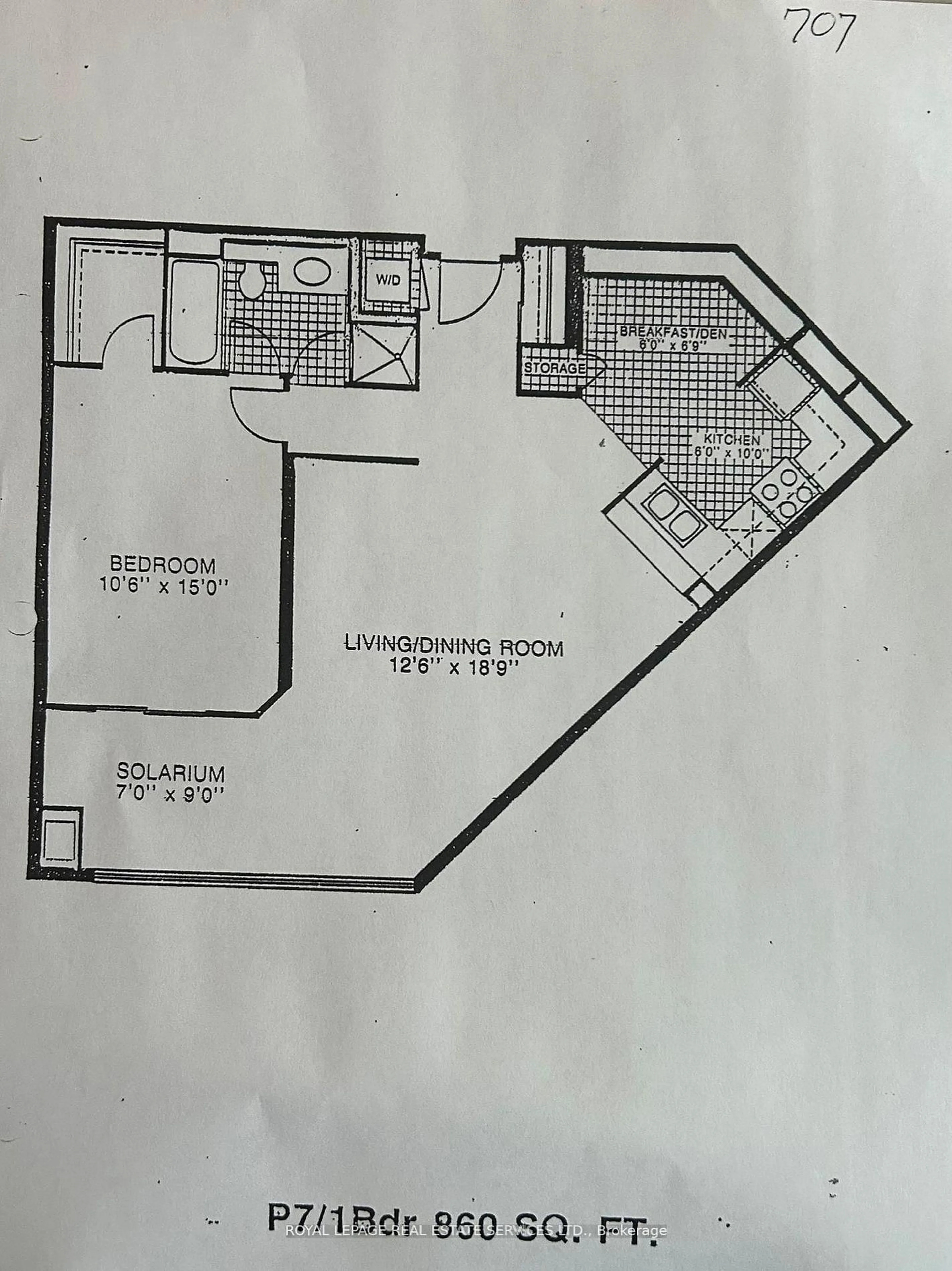 Floor plan for 2267 Lake Shore Blvd #707, Toronto Ontario M8V 3X2
