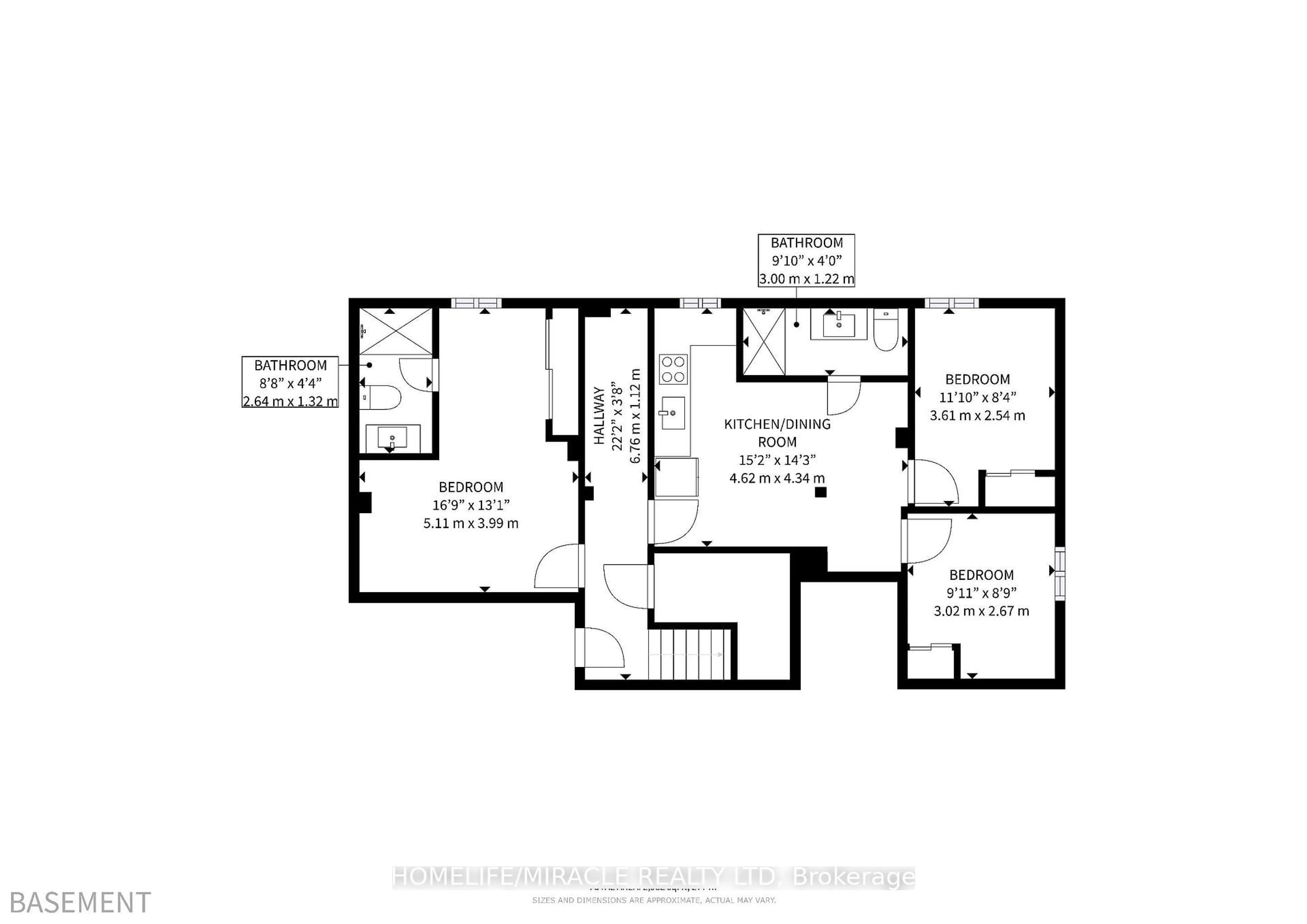 Floor plan for 14 Rodwell Crt, Brampton Ontario L6Y 4G7