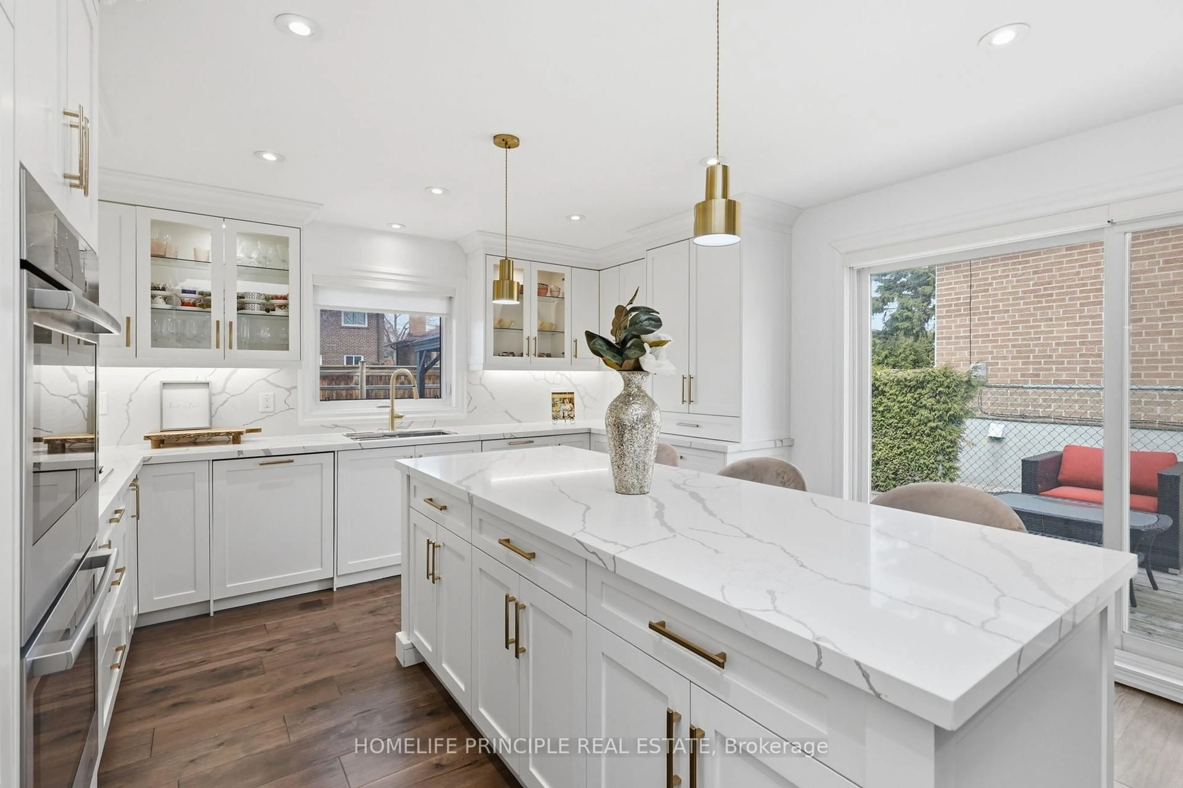 Open concept kitchen, ceramic/tile floor for 101 Renault Cres, Toronto Ontario M9P 1J7