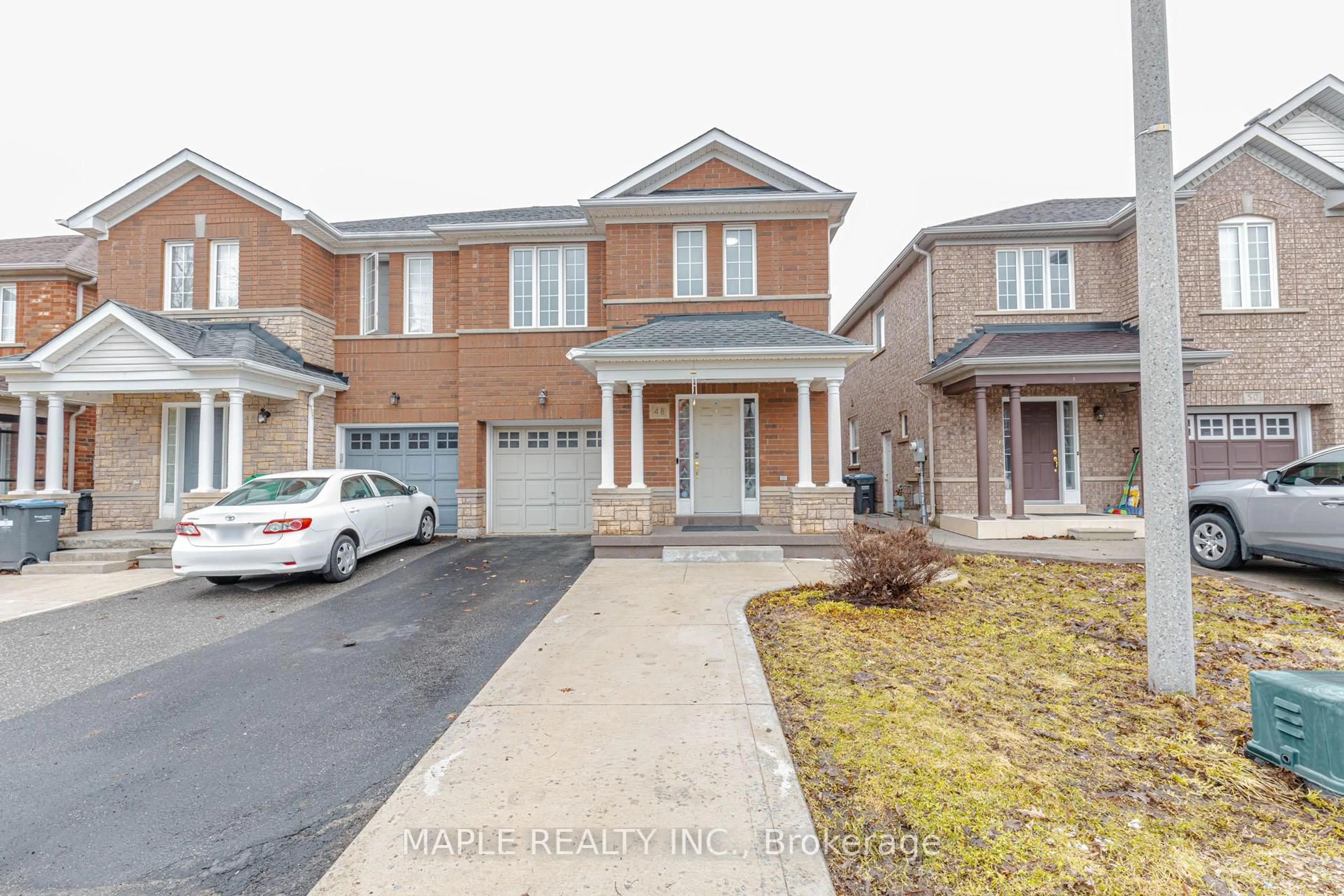 Home with brick exterior material, street for 48 Trumpet Valley Blvd, Brampton Ontario L7A 3N8