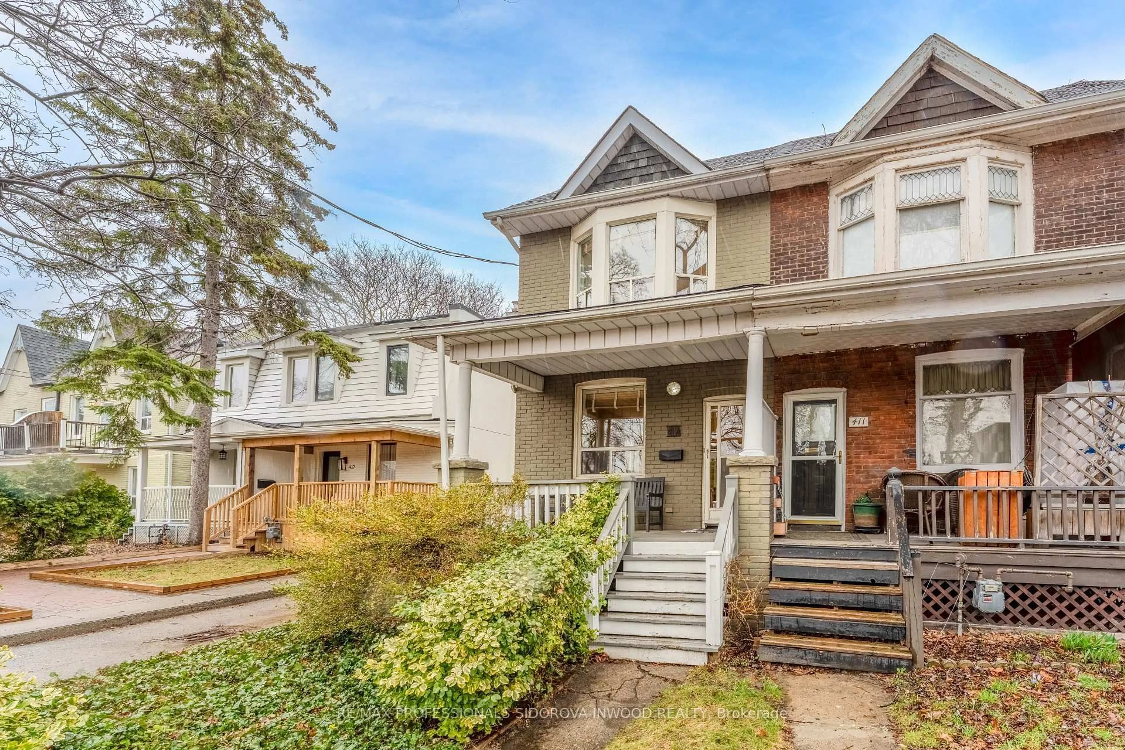 Home with brick exterior material, street for 413 Indian Grve, Toronto Ontario M6P 2H7