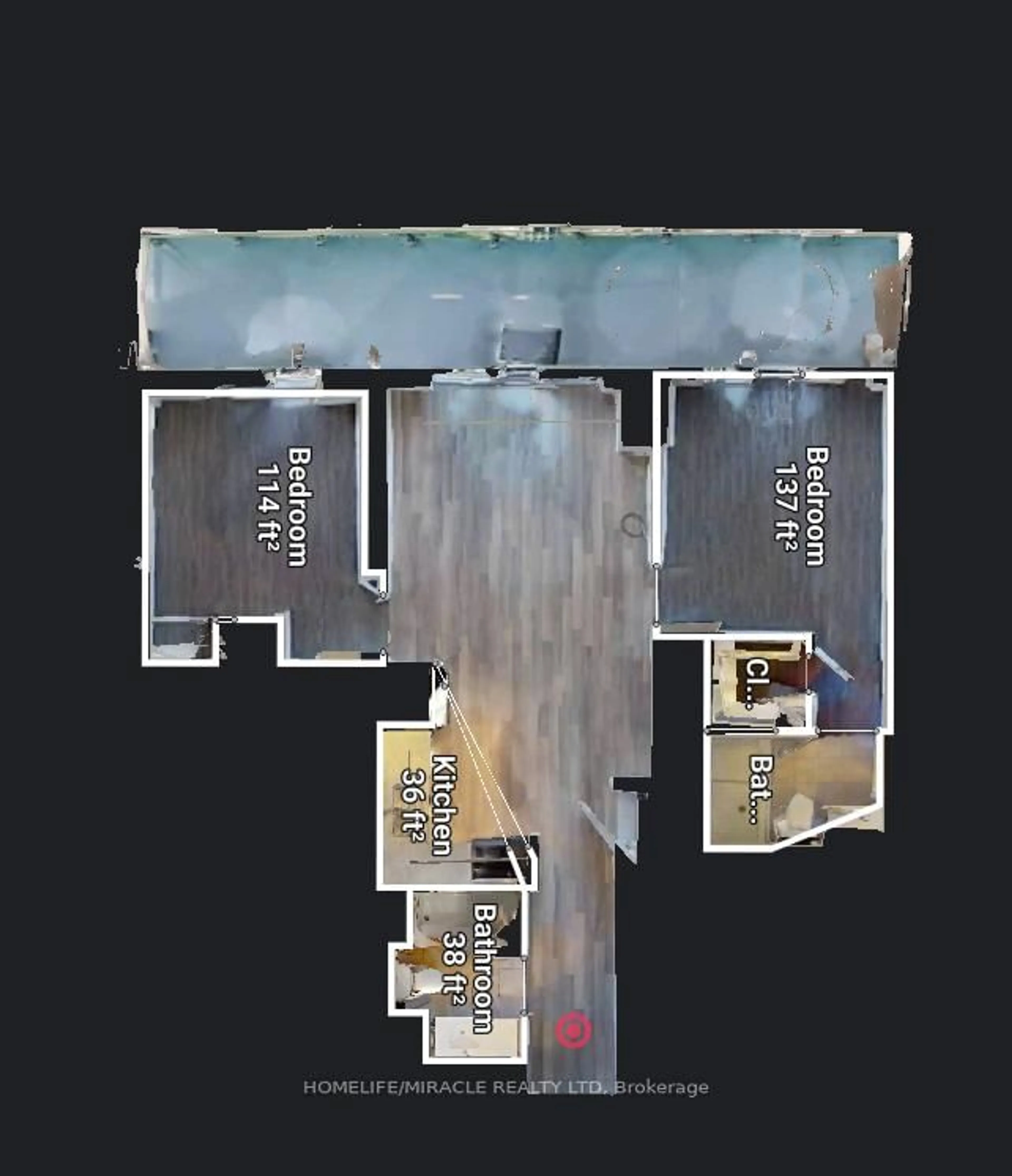 Floor plan for 16 Brookers Lane #2604, Toronto Ontario M8V 0A5