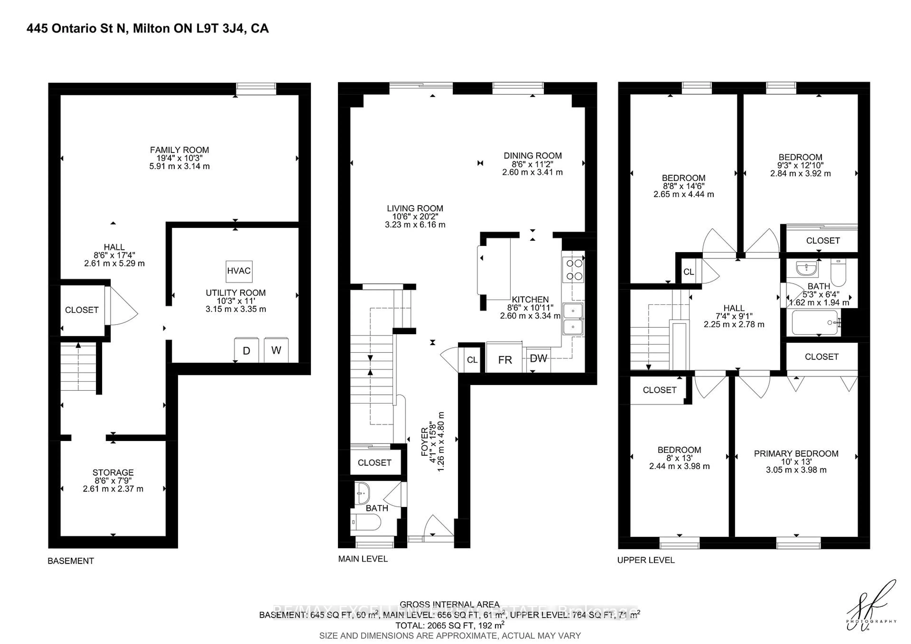 Floor plan for 445 Ontario St #45, Milton Ontario L9T 3J4