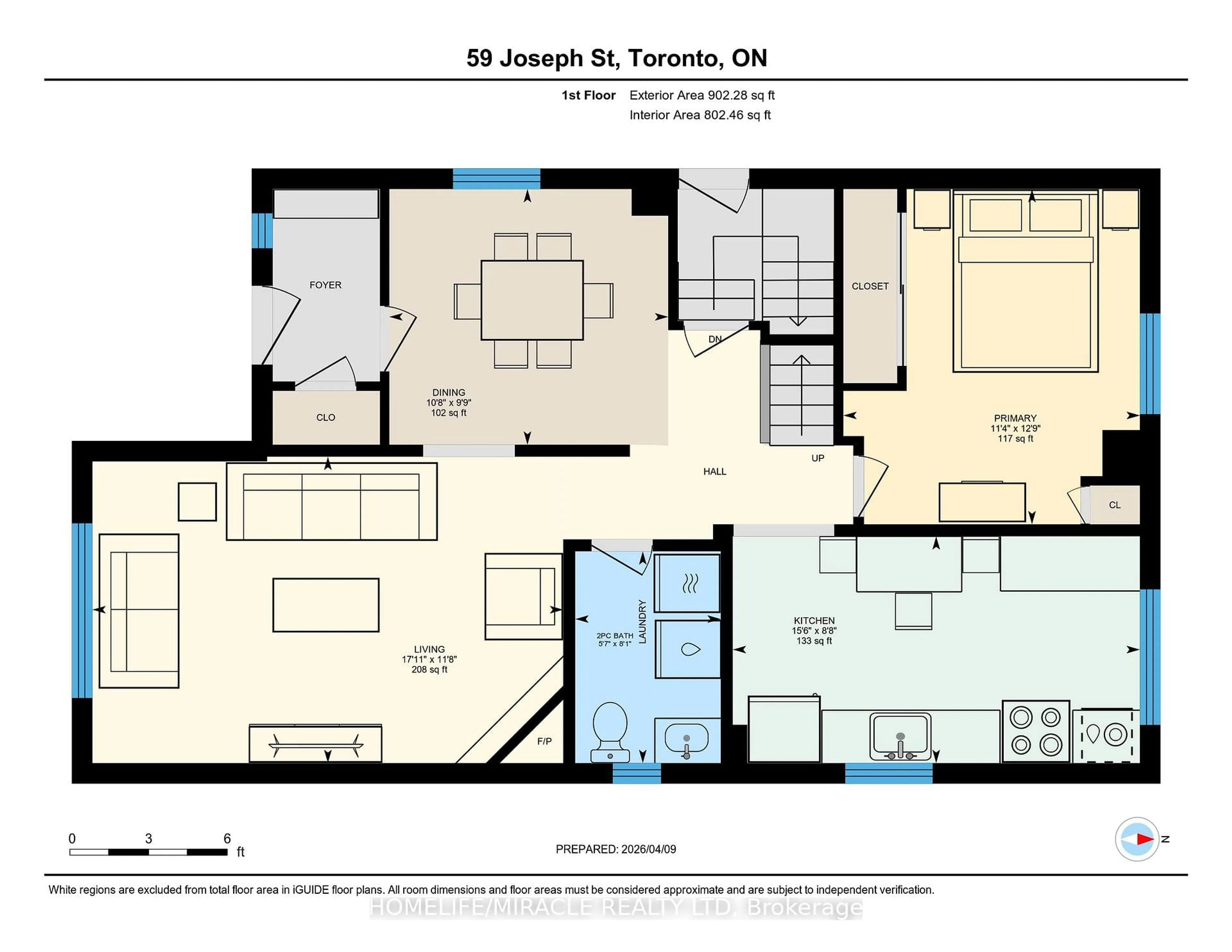 Floor plan for 59 Joseph St, Toronto Ontario M9N 2H9