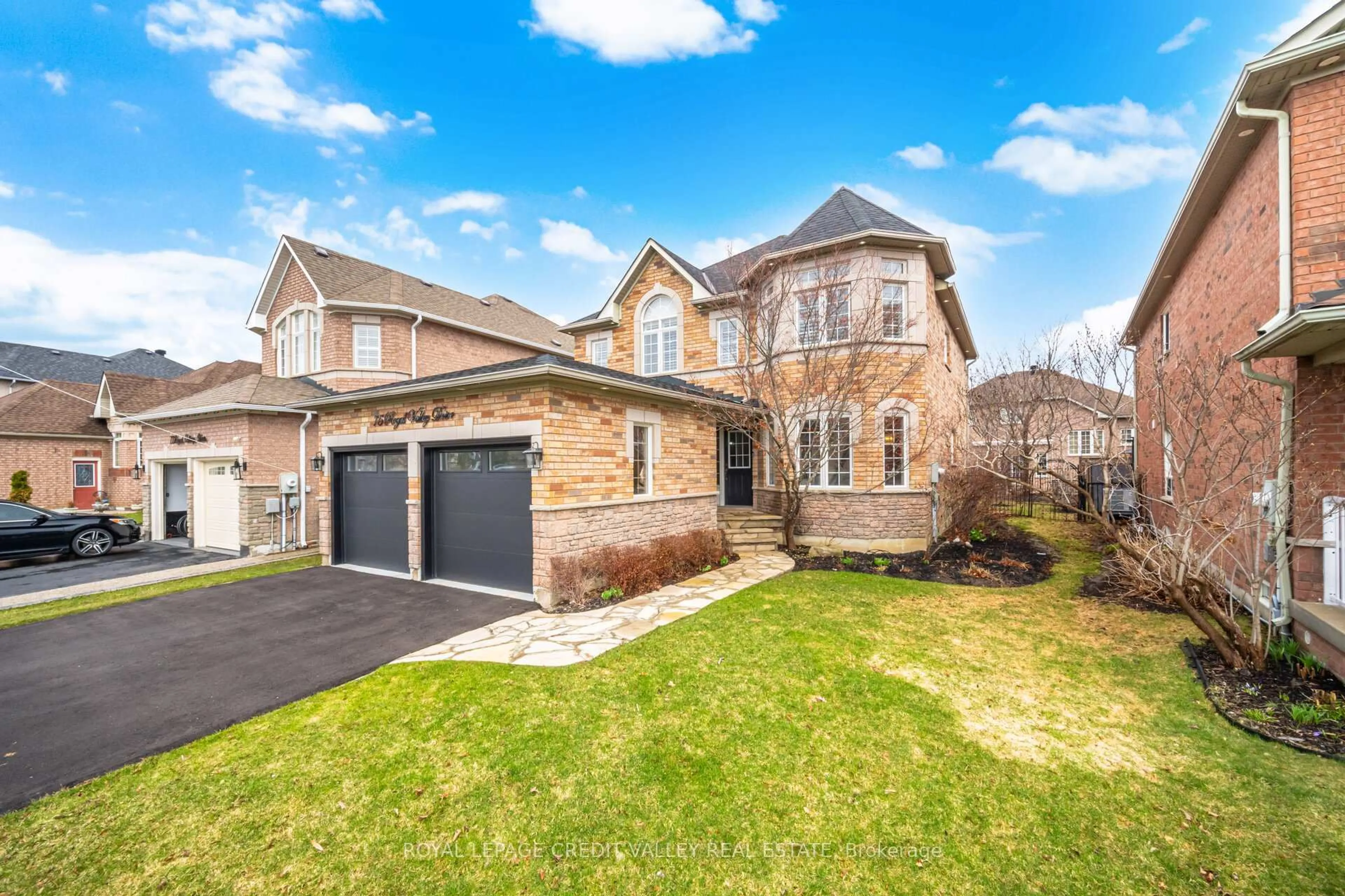 Home with brick exterior material, street for 75 Royal Valley Dr, Caledon Ontario L7C 1A2