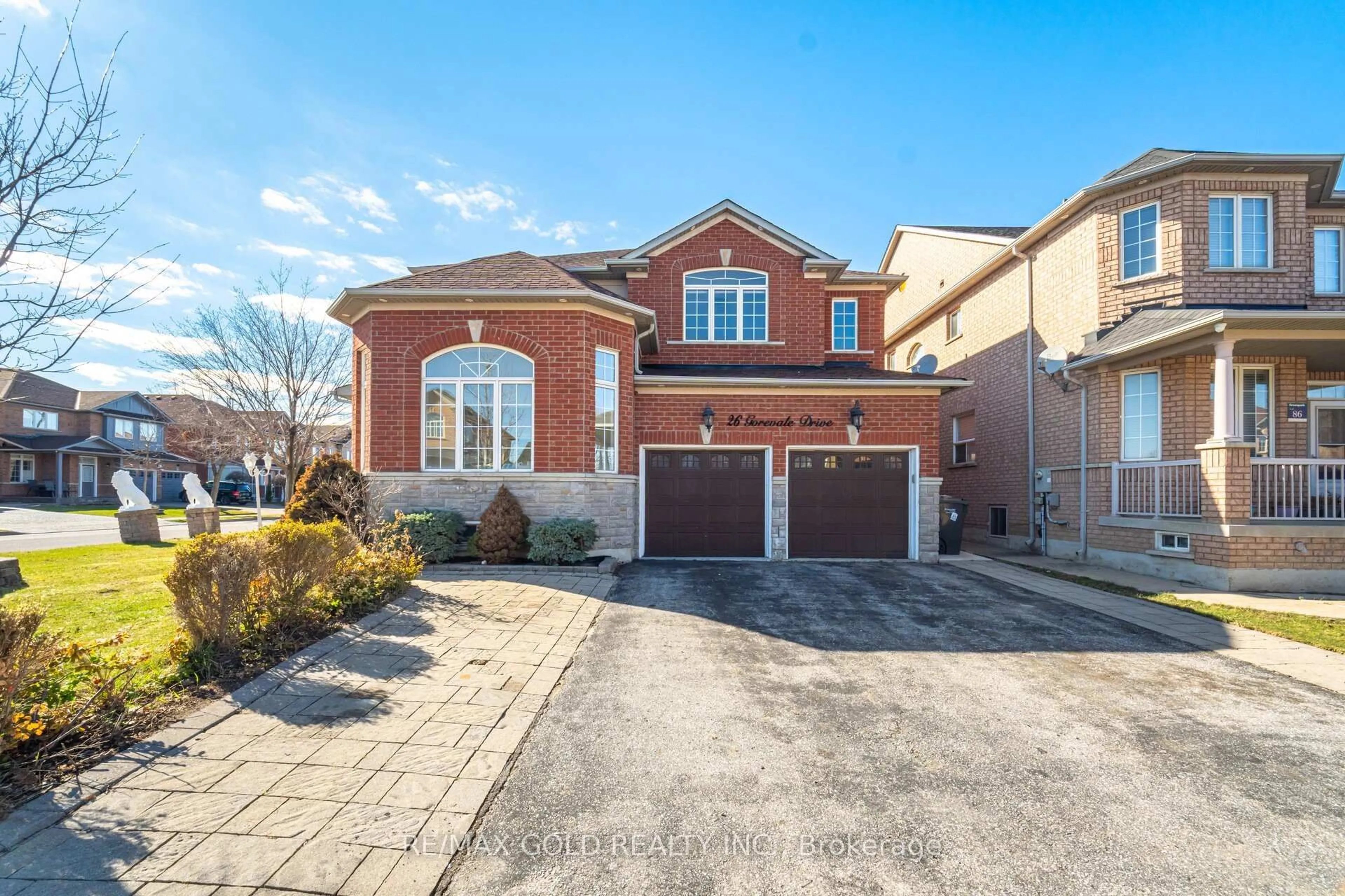 Home with brick exterior material, street for 26 Gorevale Dr, Brampton Ontario L6P 1N9