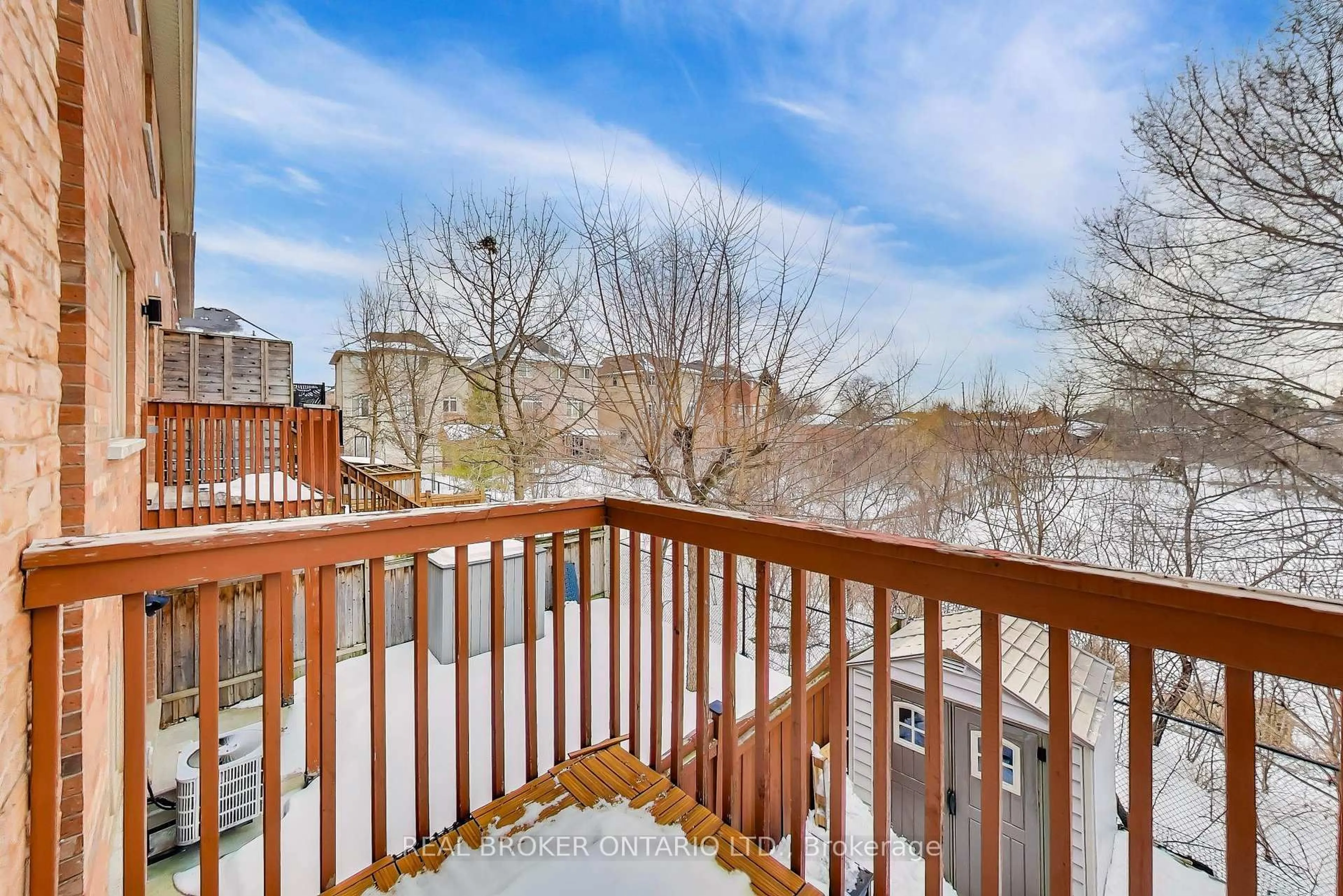 Patio, city buildings view from balcony for 60 Mary Chapman Blvd, Toronto Ontario M9M 0B2