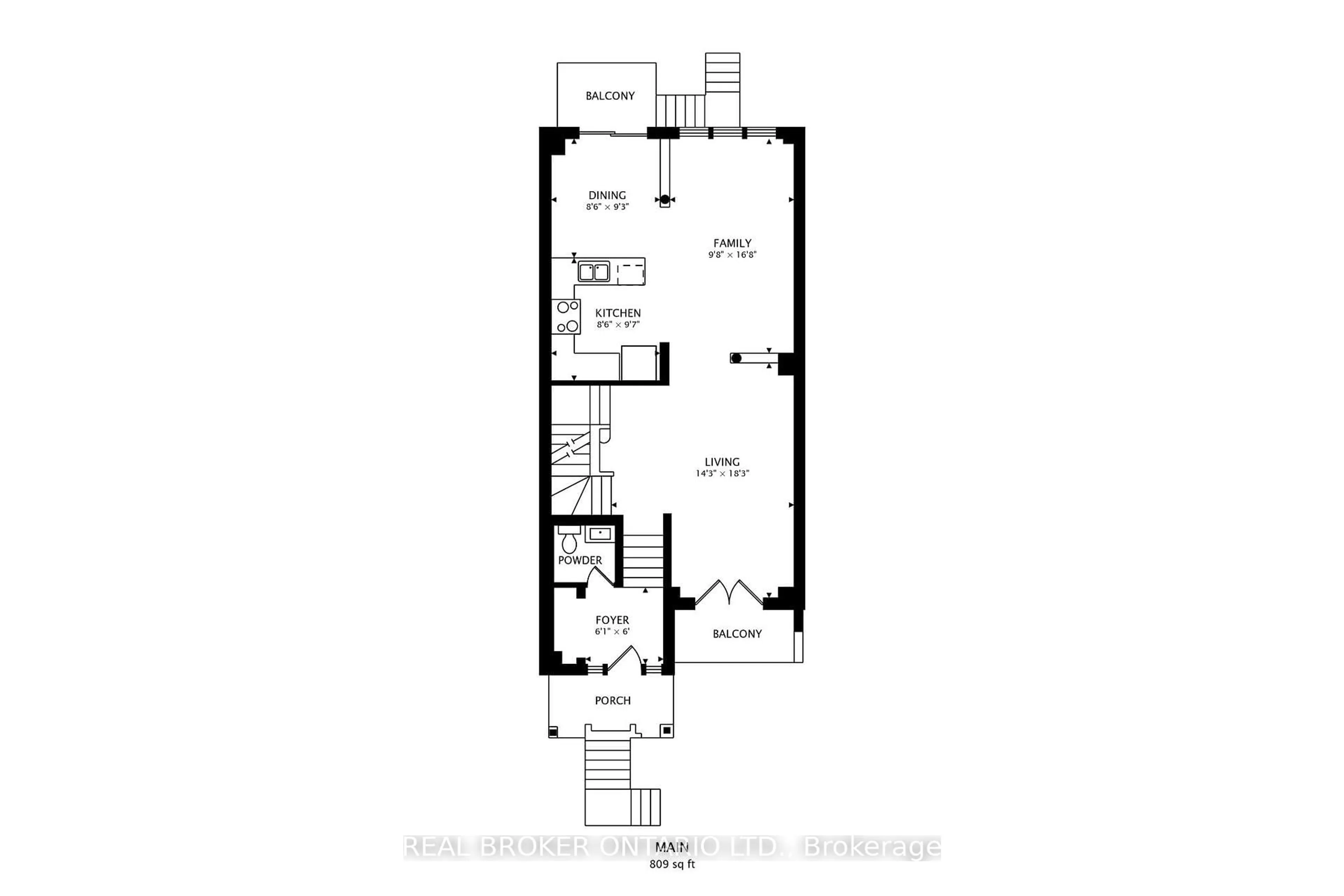 Floor plan for 60 Mary Chapman Blvd, Toronto Ontario M9M 0B2