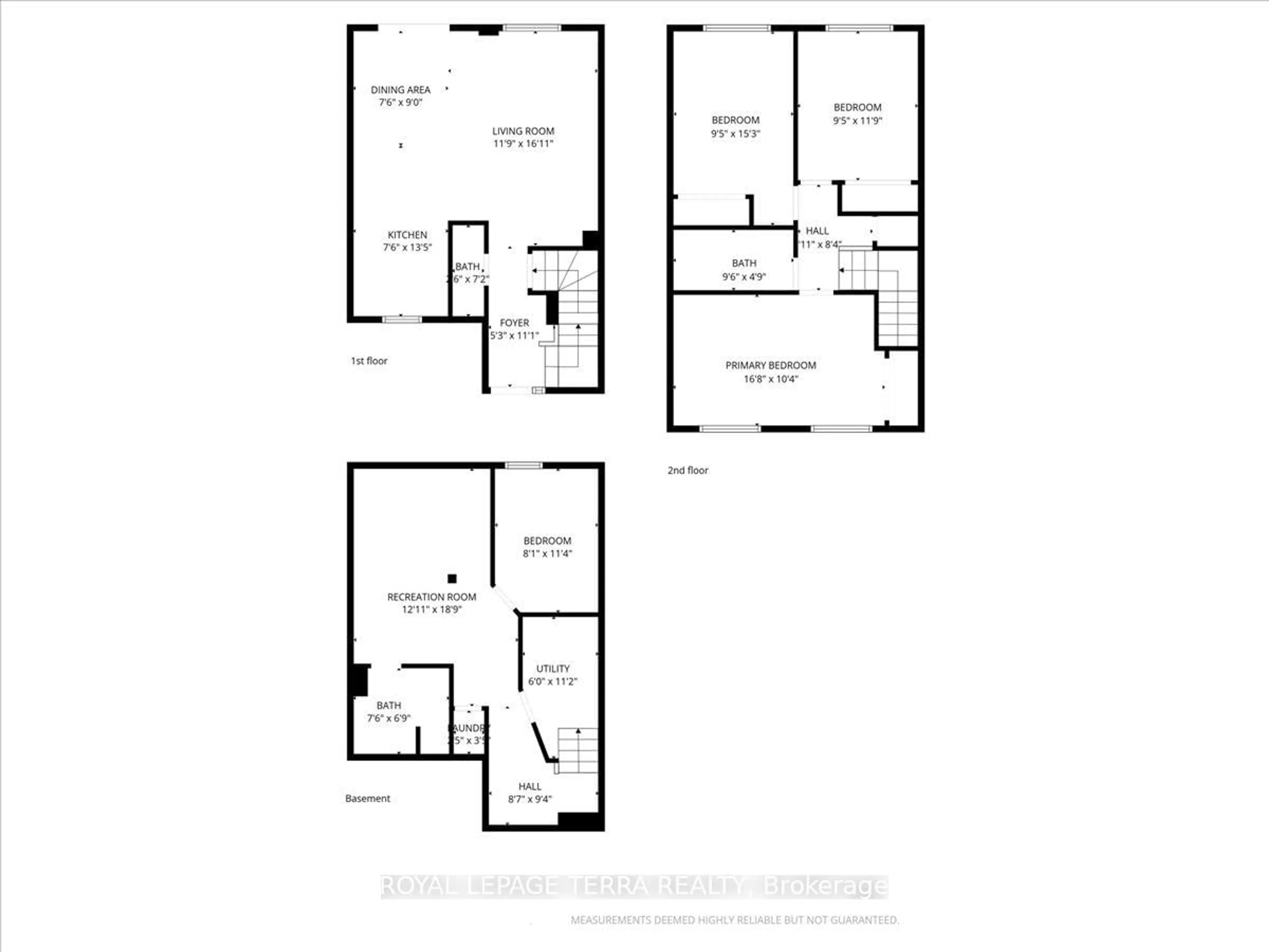 Floor plan for 236 Royal Salisbury Way, Brampton Ontario L6V 3H4