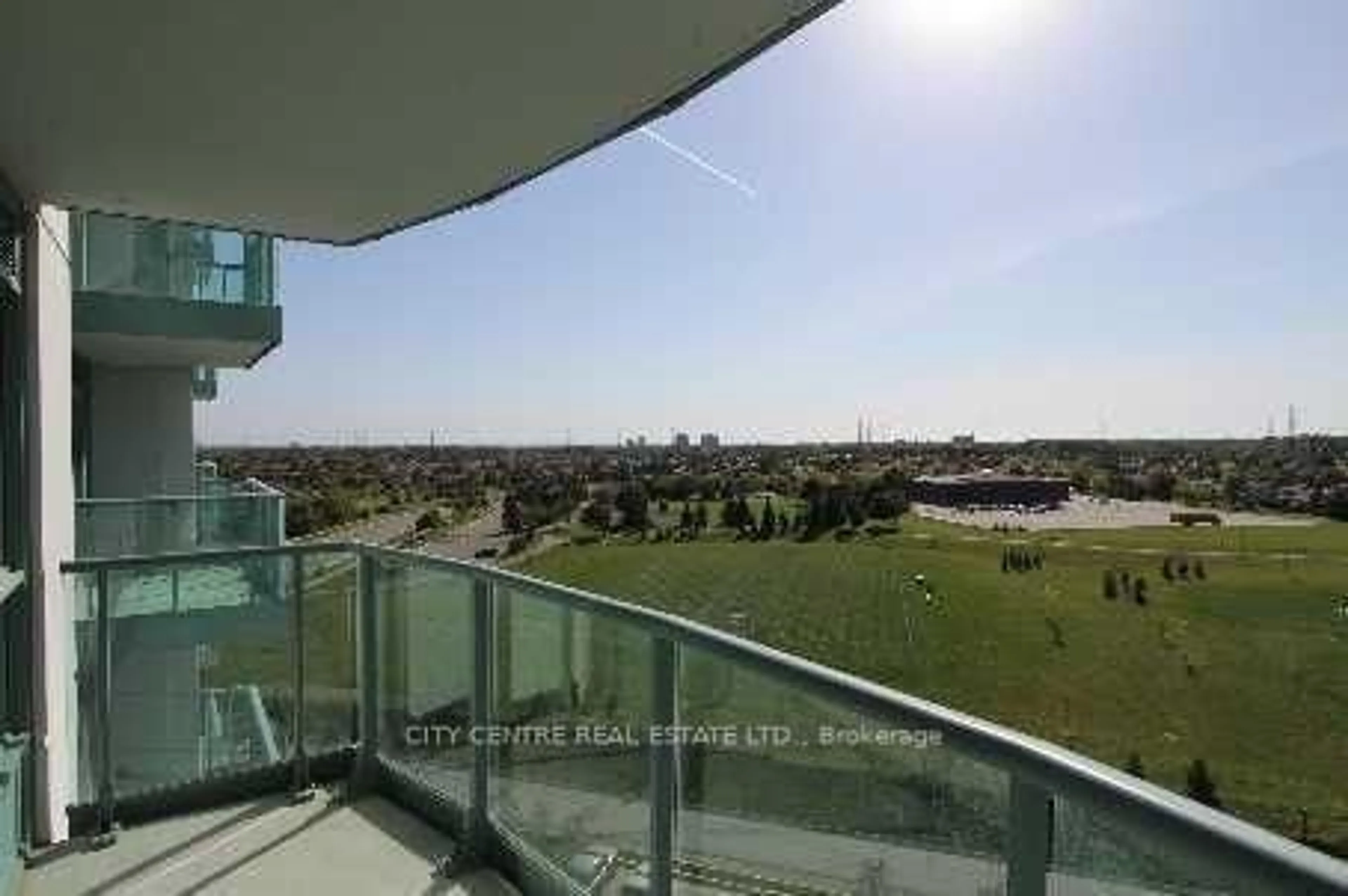 Balcony in the apartment, city buildings view from balcony for 4900 Glen Erin Dr #1507, Mississauga Ontario L5M 7S2