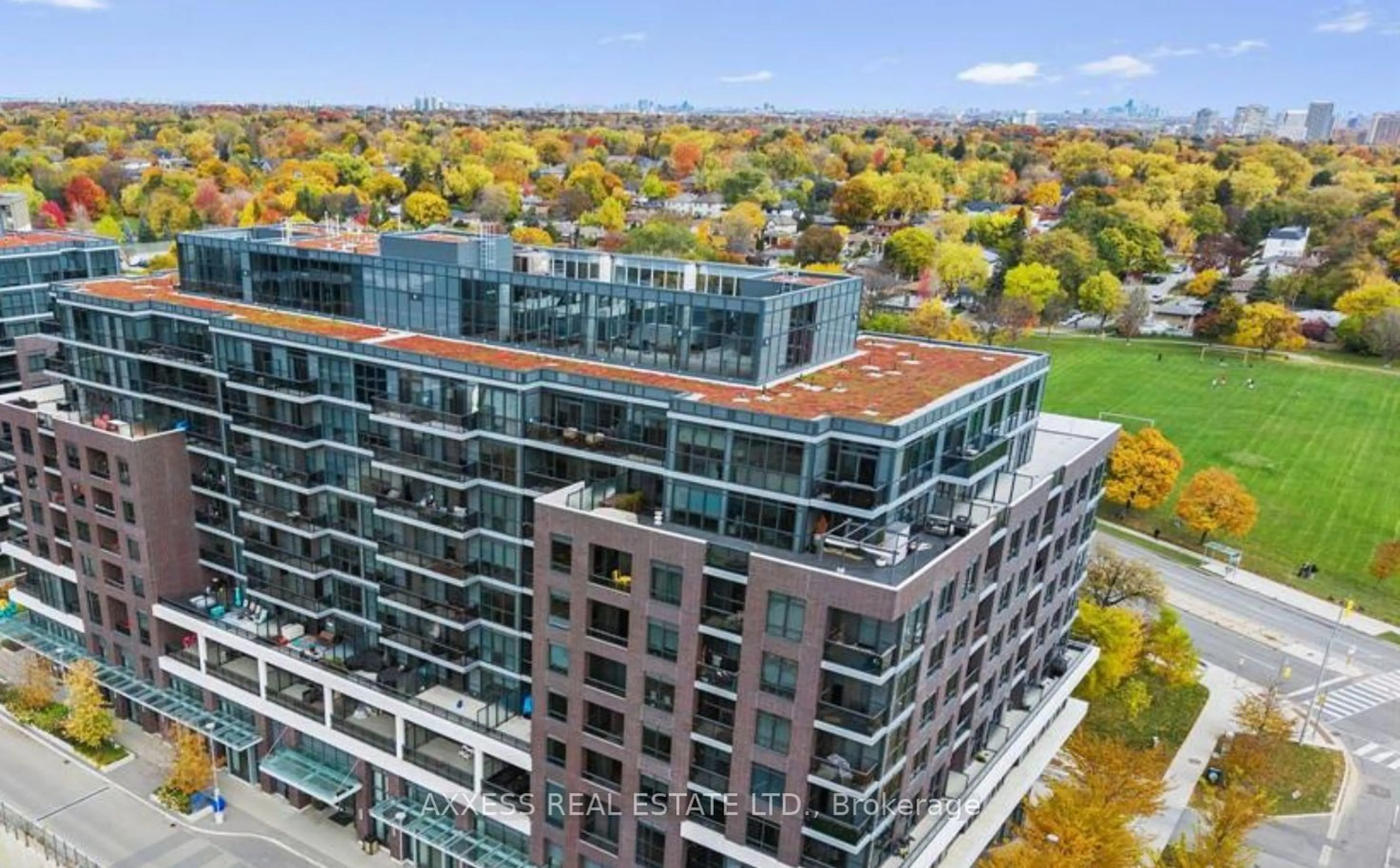 A pic from outside/outdoor area/front of a property/back of a property/a pic from drone, city buildings view from balcony for 10 Gibbs Rd #619, Toronto Ontario M9B 0E2