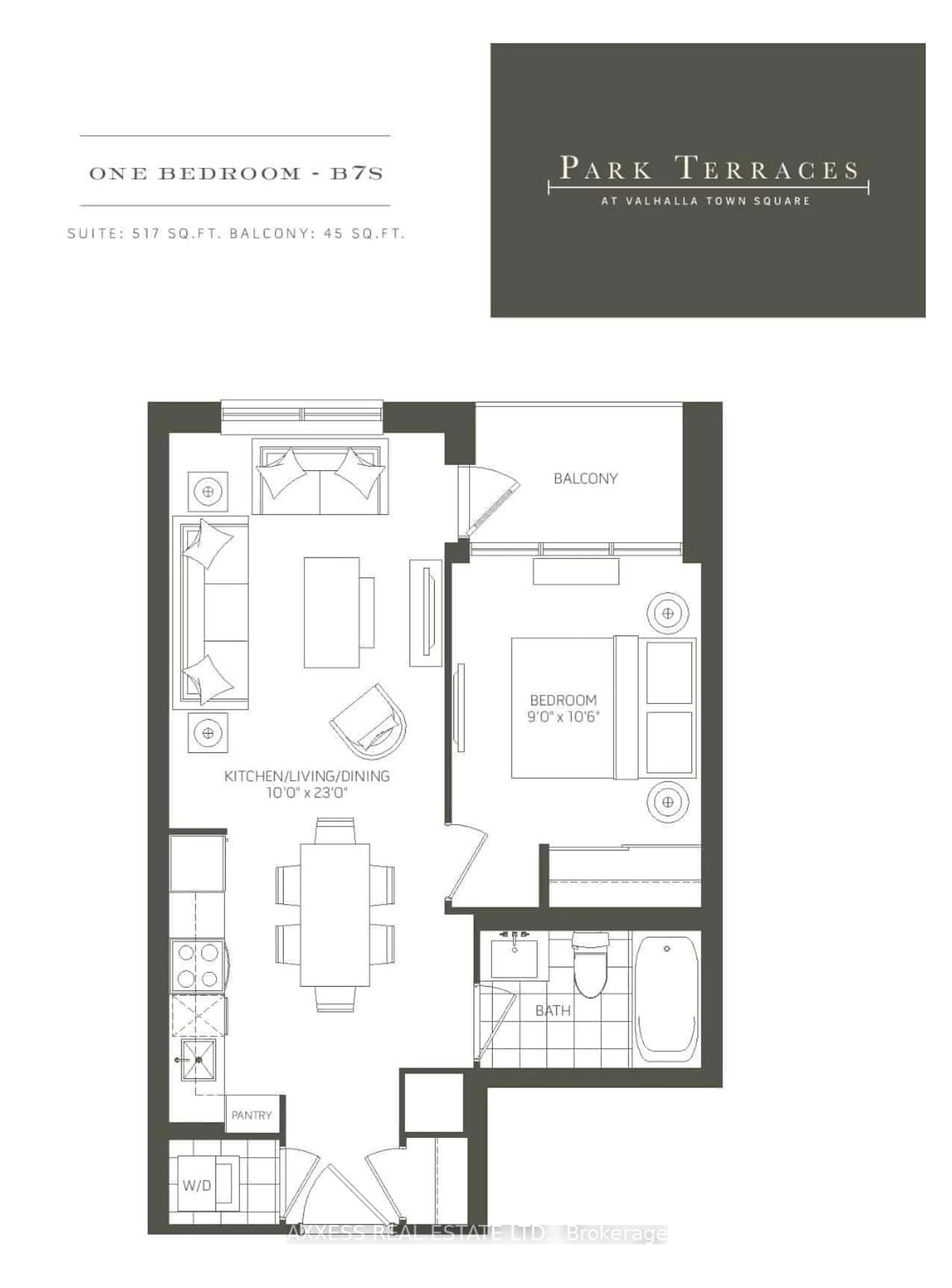 Floor plan for 10 Gibbs Rd #619, Toronto Ontario M9B 0E2