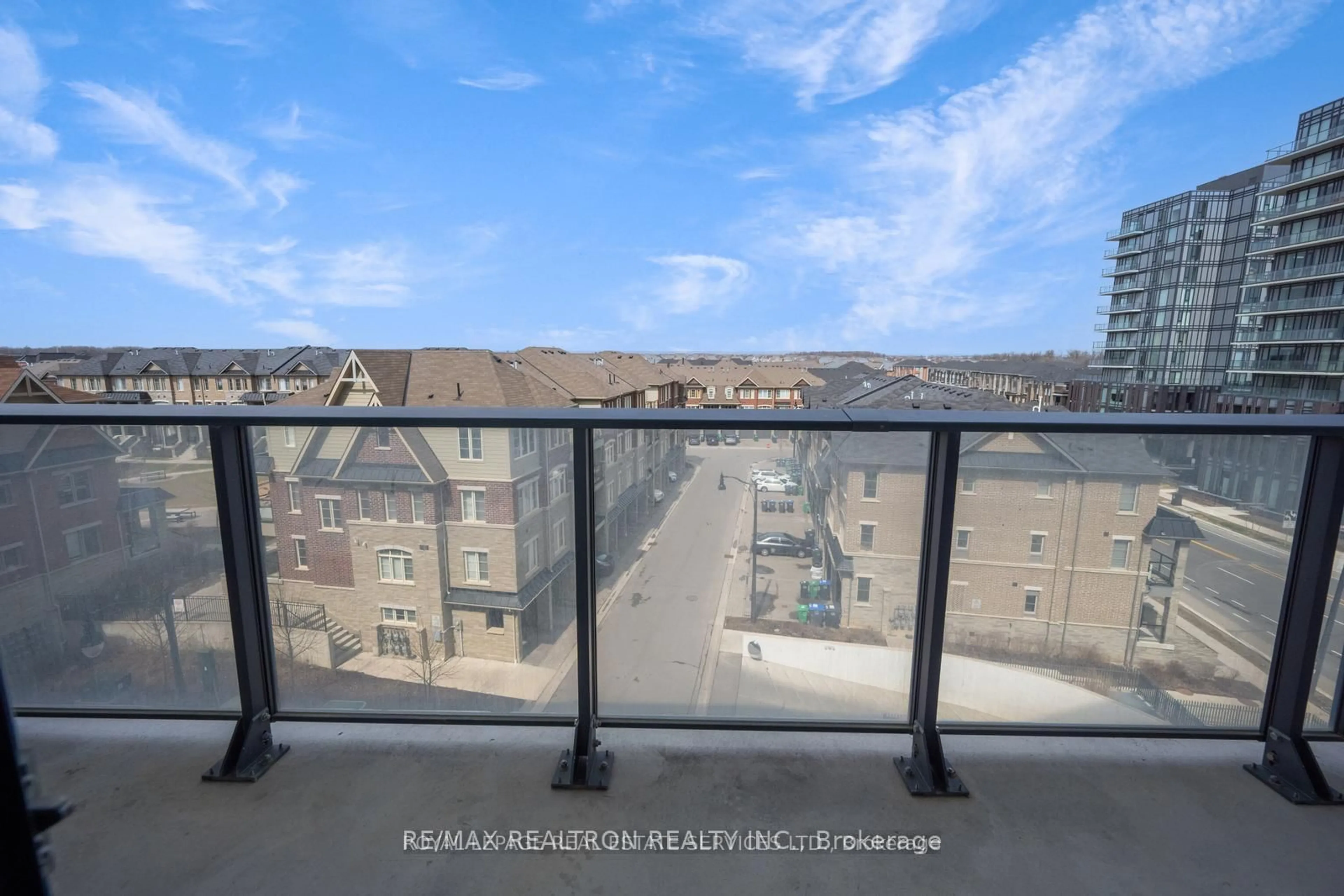 Balcony in the apartment, city buildings view from balcony for 180 Veterans Dr #502, Brampton Ontario L7A 5G7