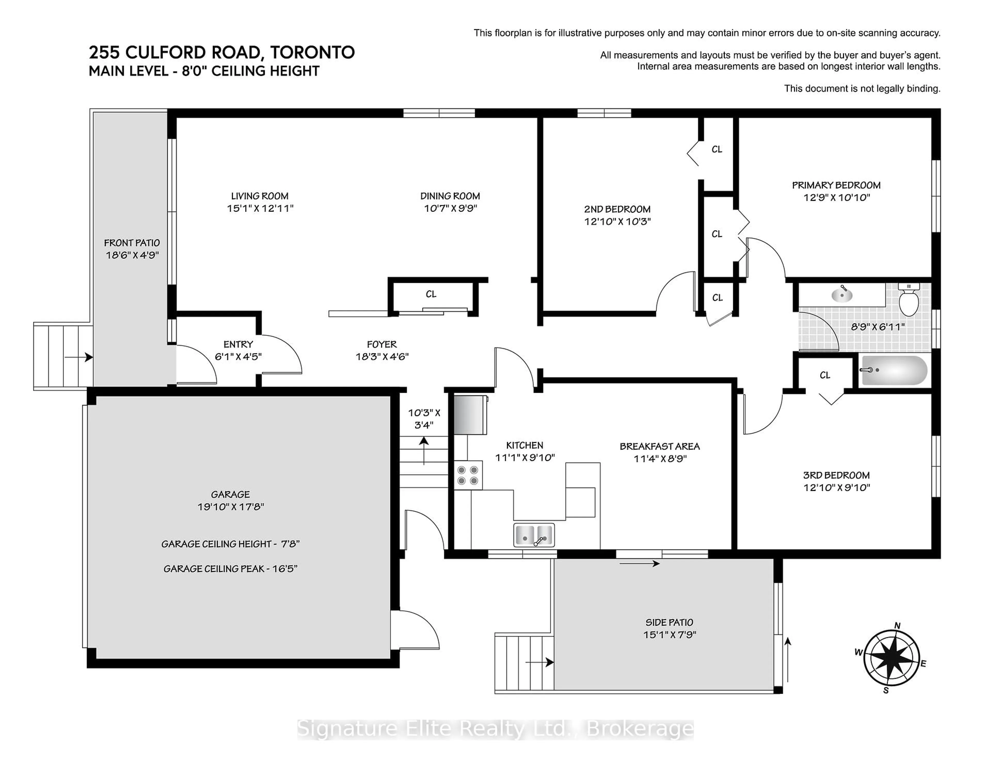 Floor plan for 255 Culford Rd, Toronto Ontario M6L 2V1