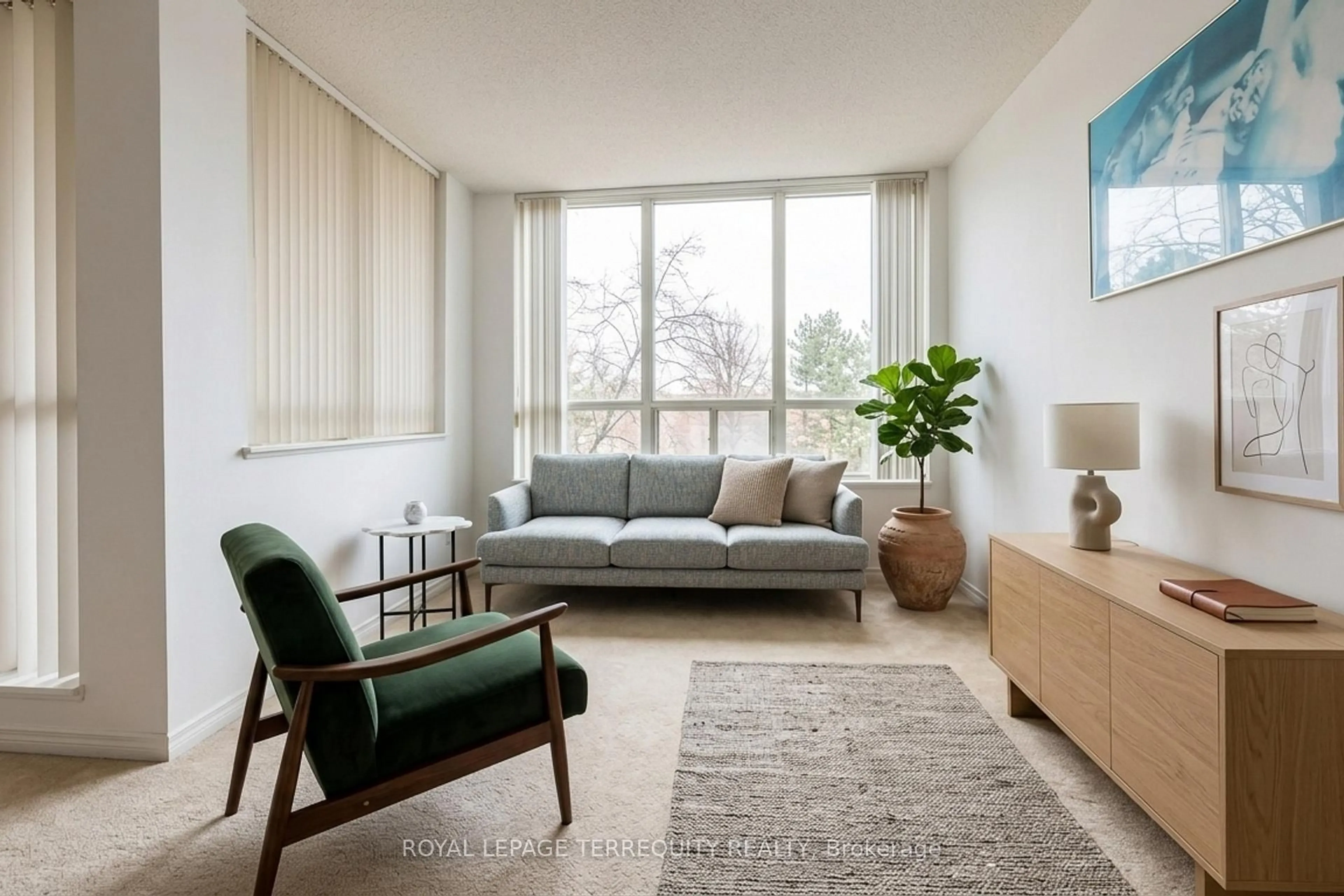 Living room with furniture, unknown for 20 Cherrytree Dr #211, Brampton Ontario L6Y 3V1