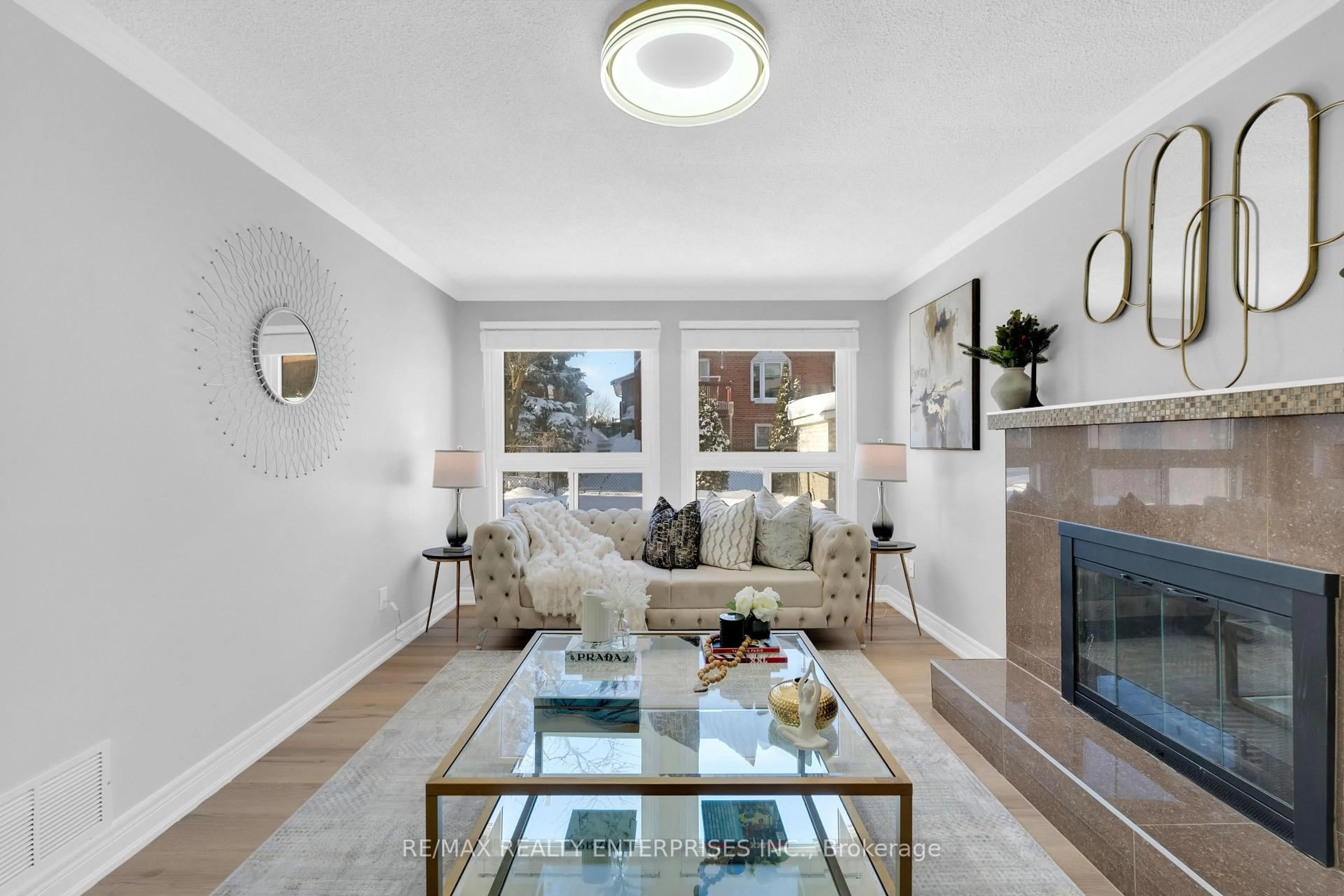 Living room with furniture, unknown for 25 Porteous Circ, Brampton Ontario L6S 5C1